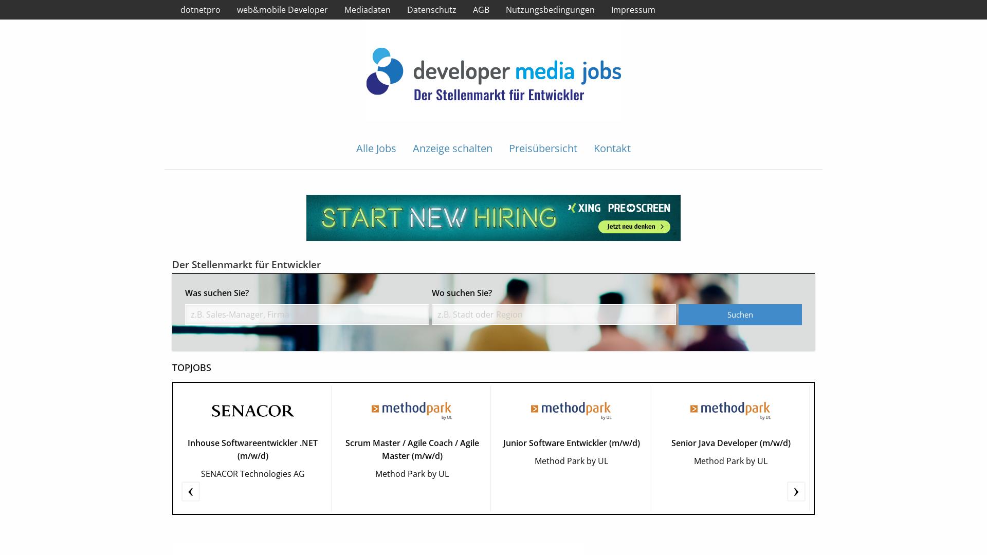 Website User Bewertung zu jobs.developer-media.de