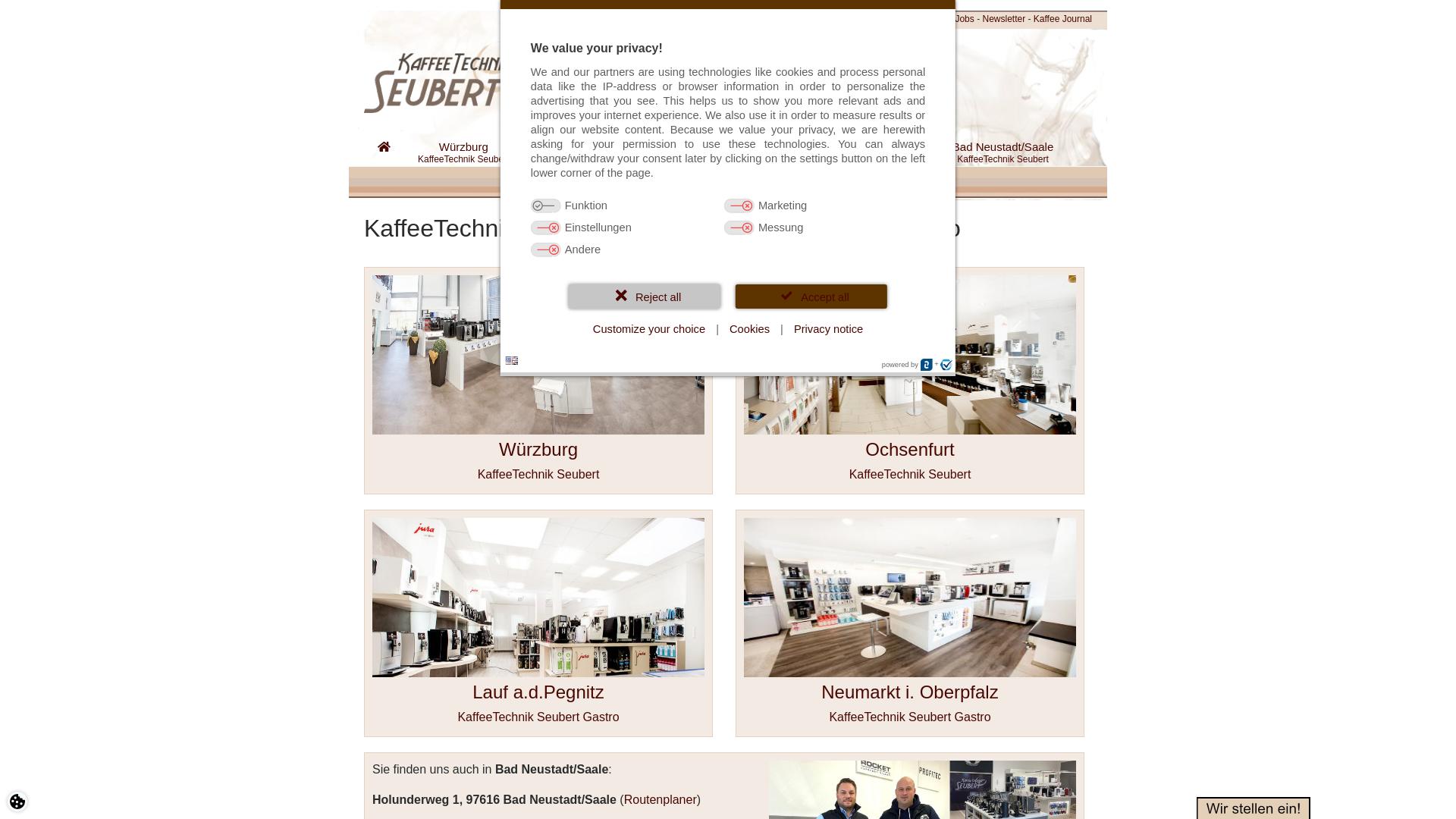 Website User Bewertung zu kaffeetechnik-seubert.de