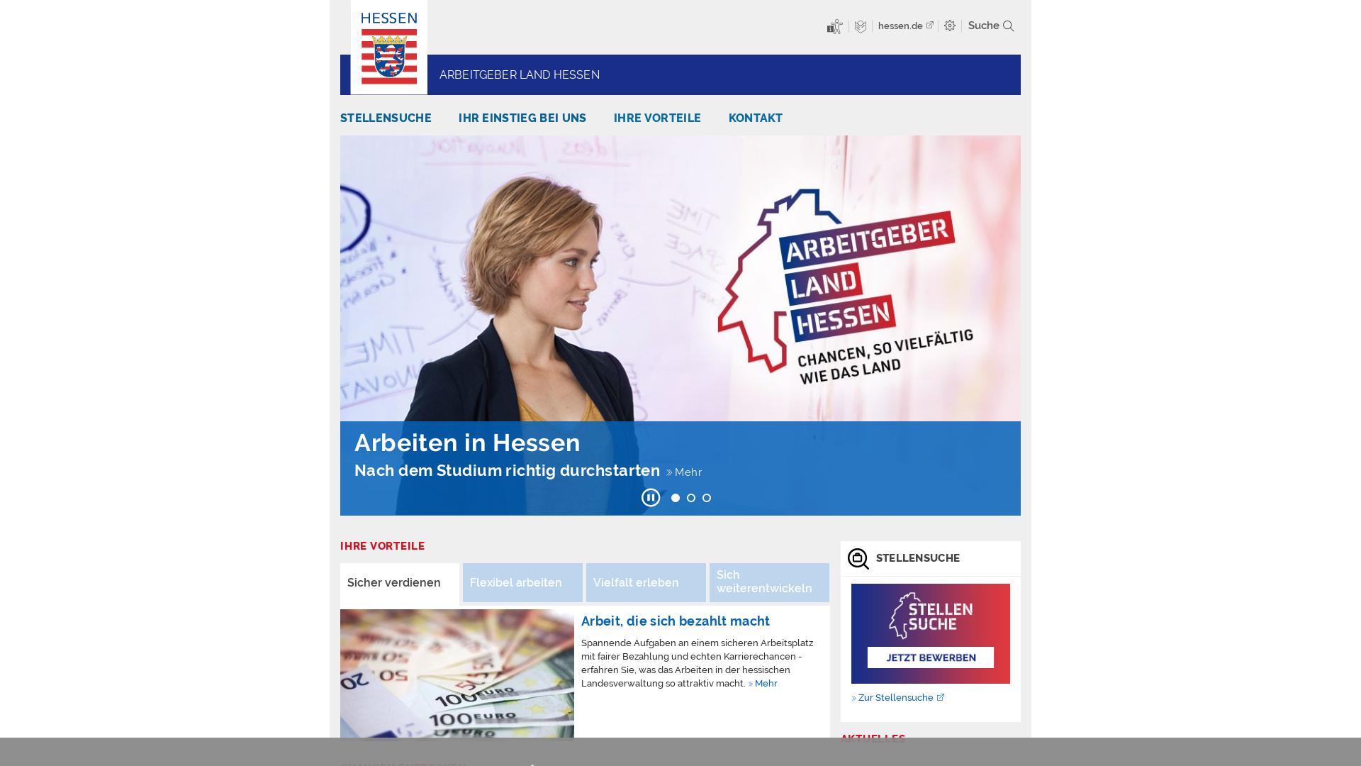 Website User Bewertung zu karriere.hessen.de