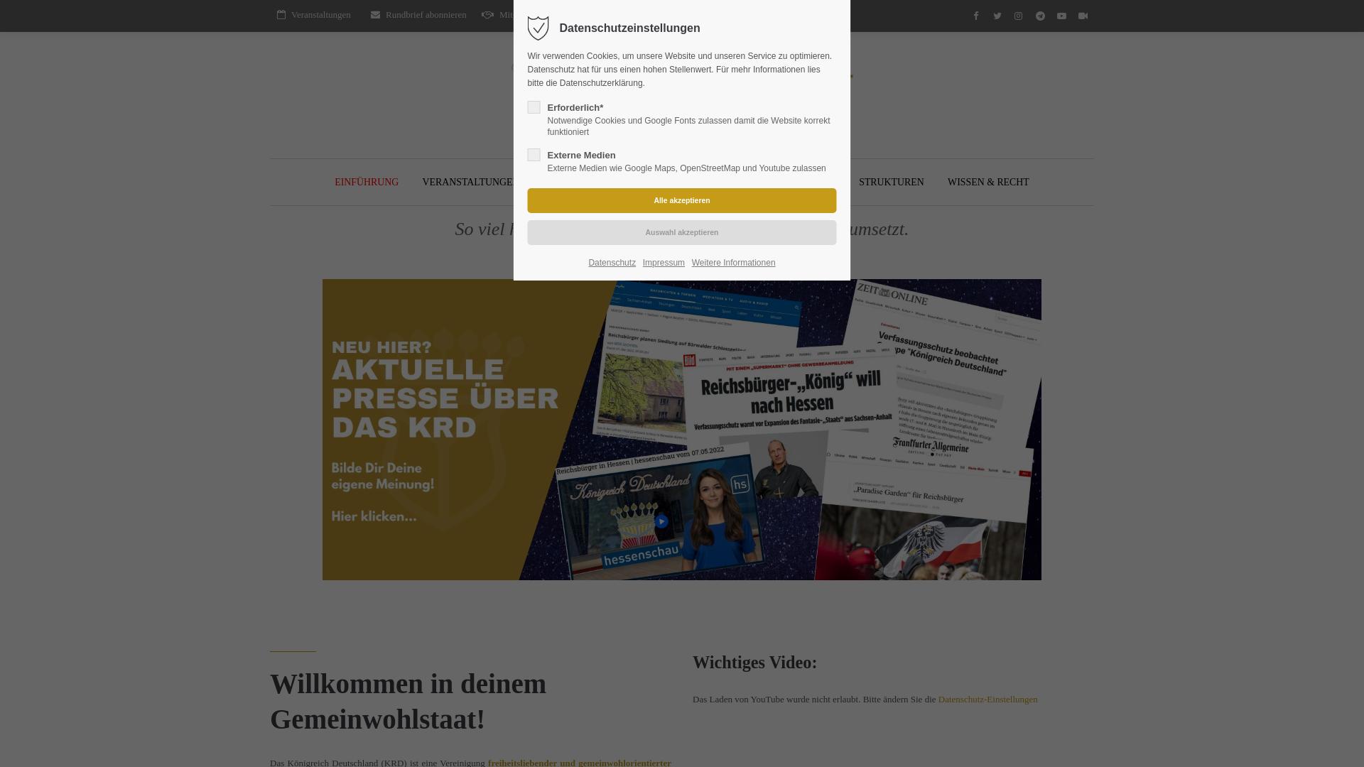 Website User Bewertung zu koenigreichdeutschland.org