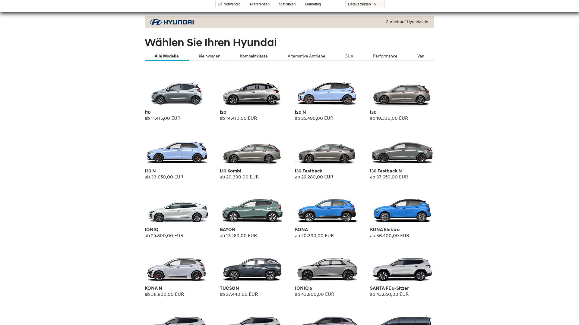Website User Bewertung zu konfigurator.hyundai.de