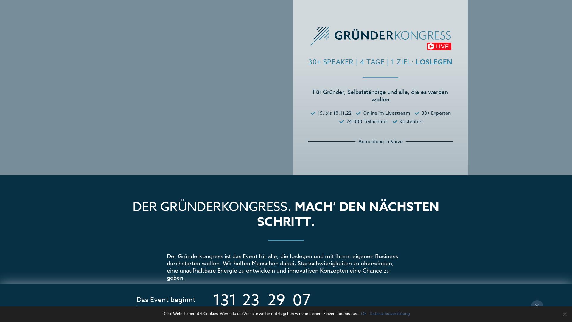 Website User Bewertung zu kongress.gruender.de