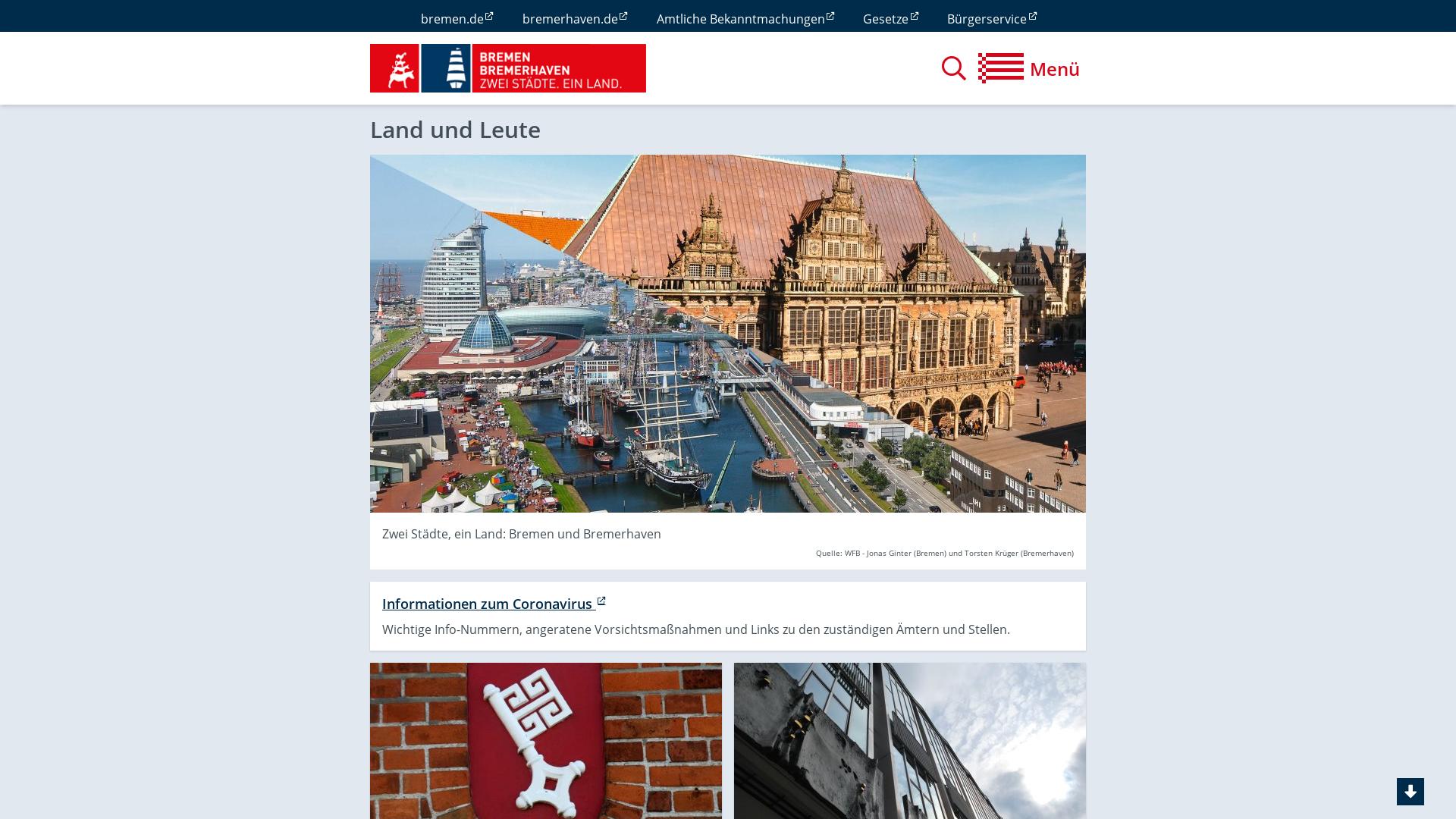 Website User Bewertung zu landesportal.bremen.de