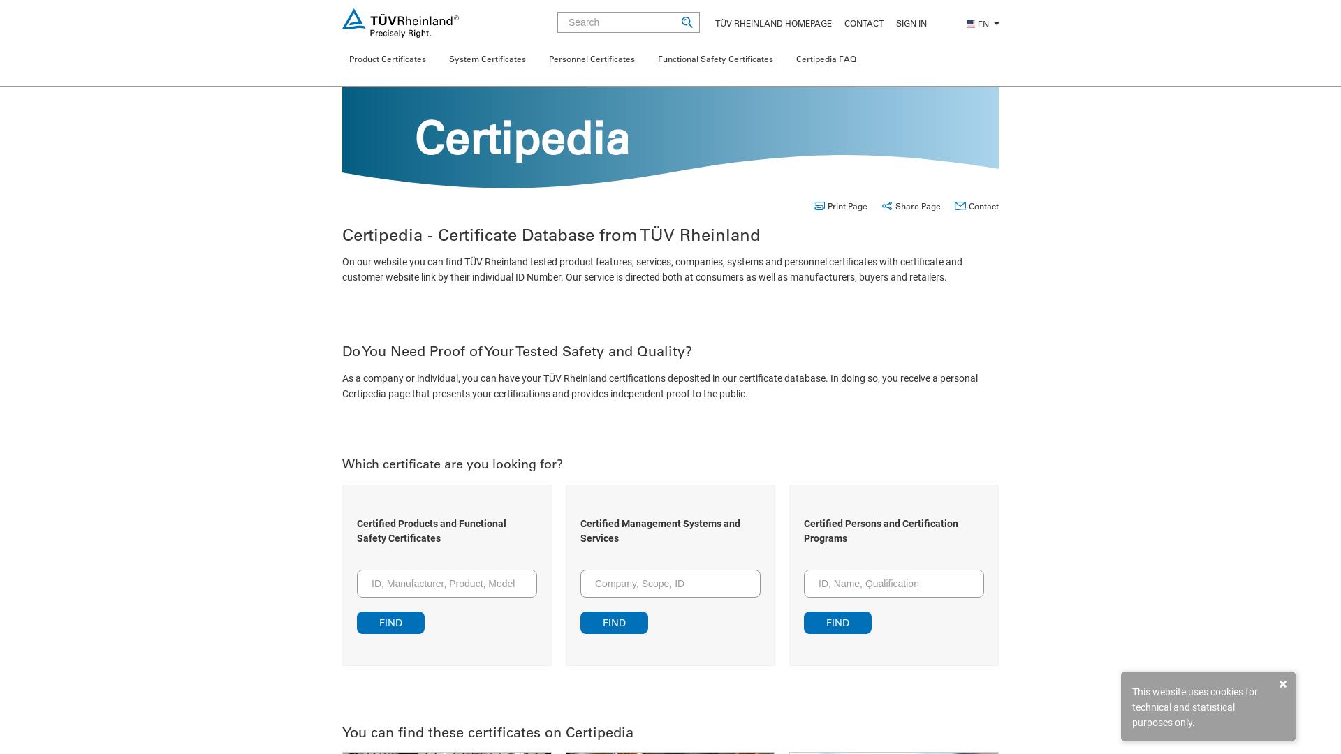 Website User Bewertung zu m.certipedia.com