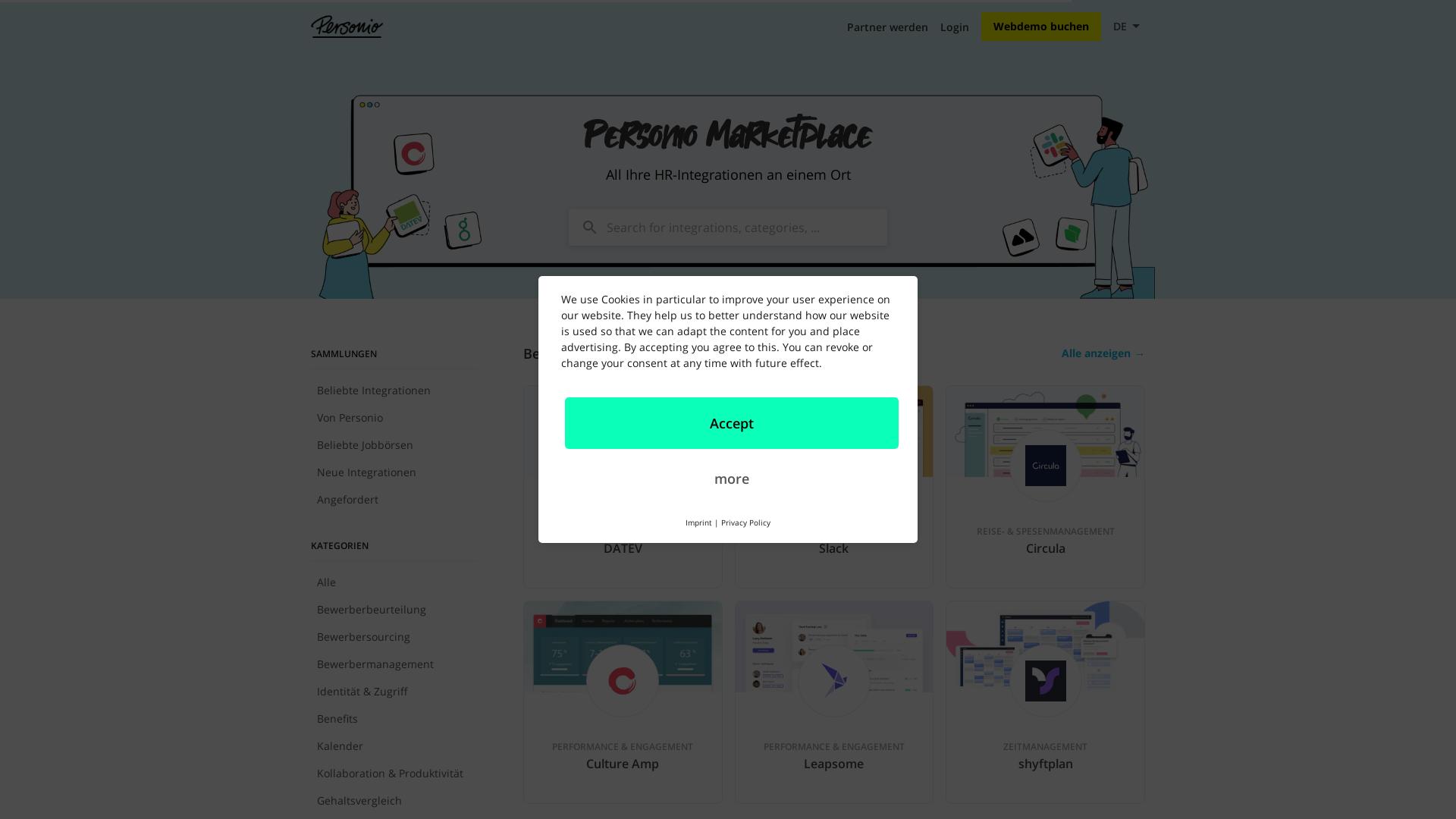 Website User Bewertung zu marketplace.personio.de