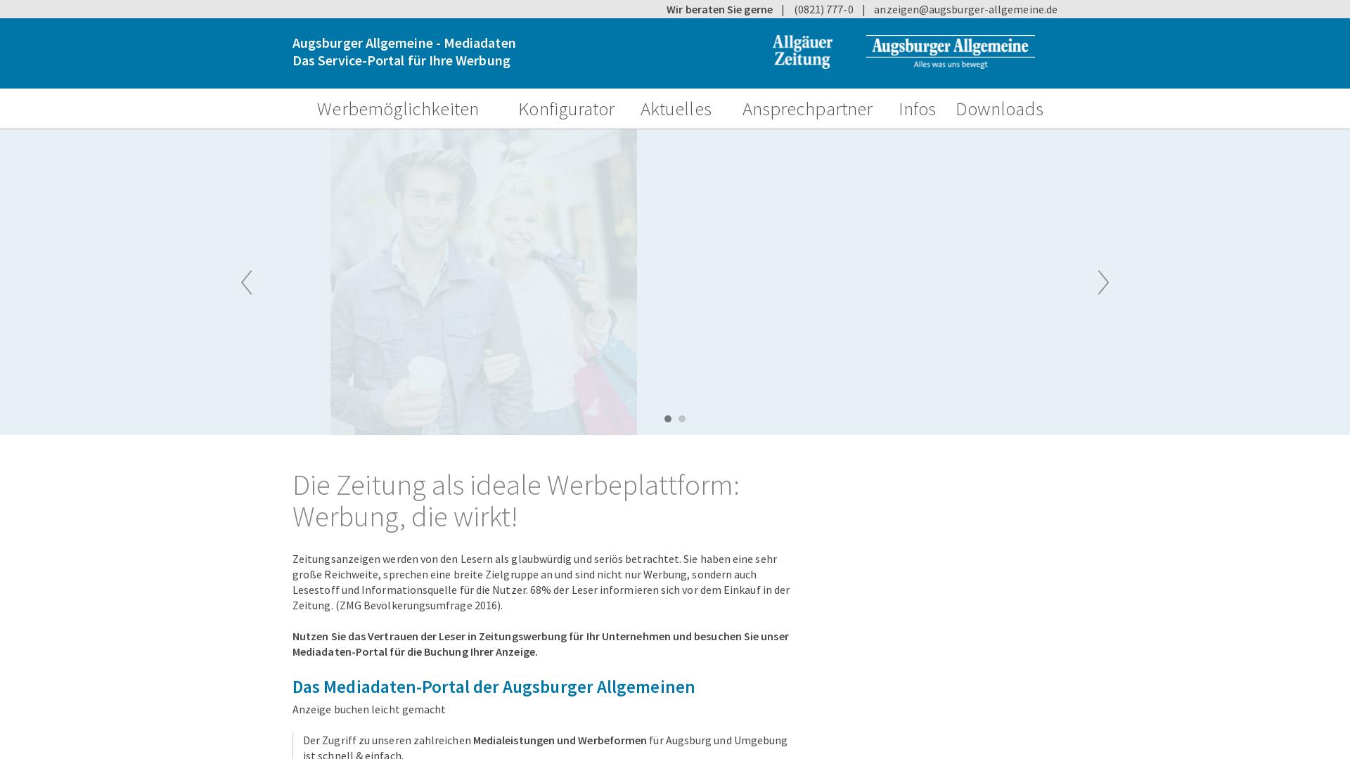 Website User Bewertung zu mediadaten.augsburger-allgemeine.de