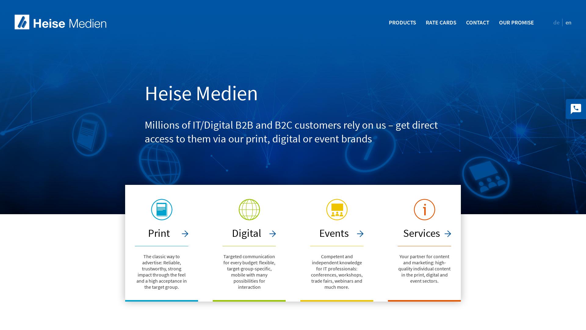 Website User Bewertung zu mediadaten.heise.de
