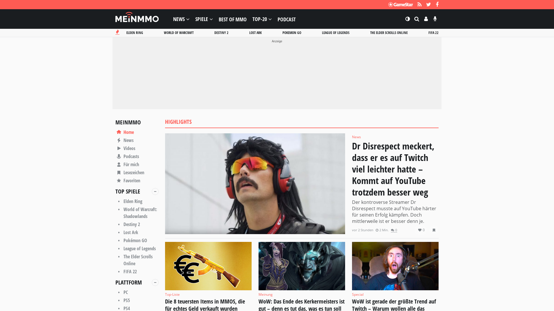 Website User Bewertung zu mein-mmo.de
