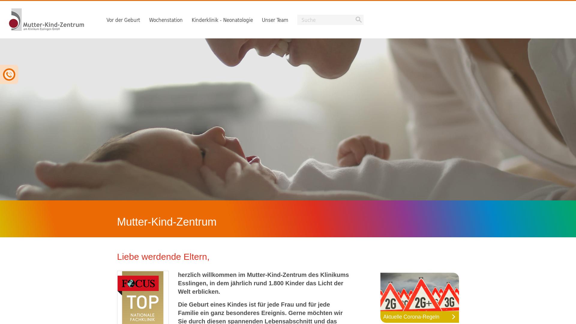 Website User Bewertung zu mkz.klinikum-esslingen.de