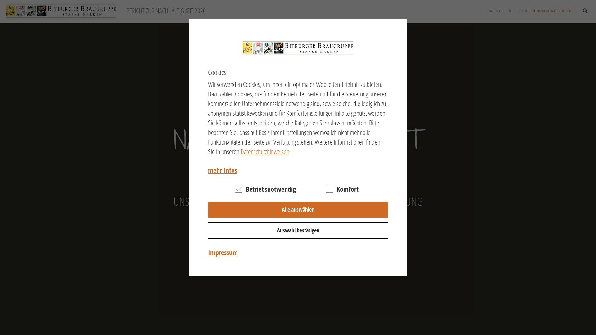 Website User Bewertung zu nachhaltigkeit.bitburger-braugruppe.de