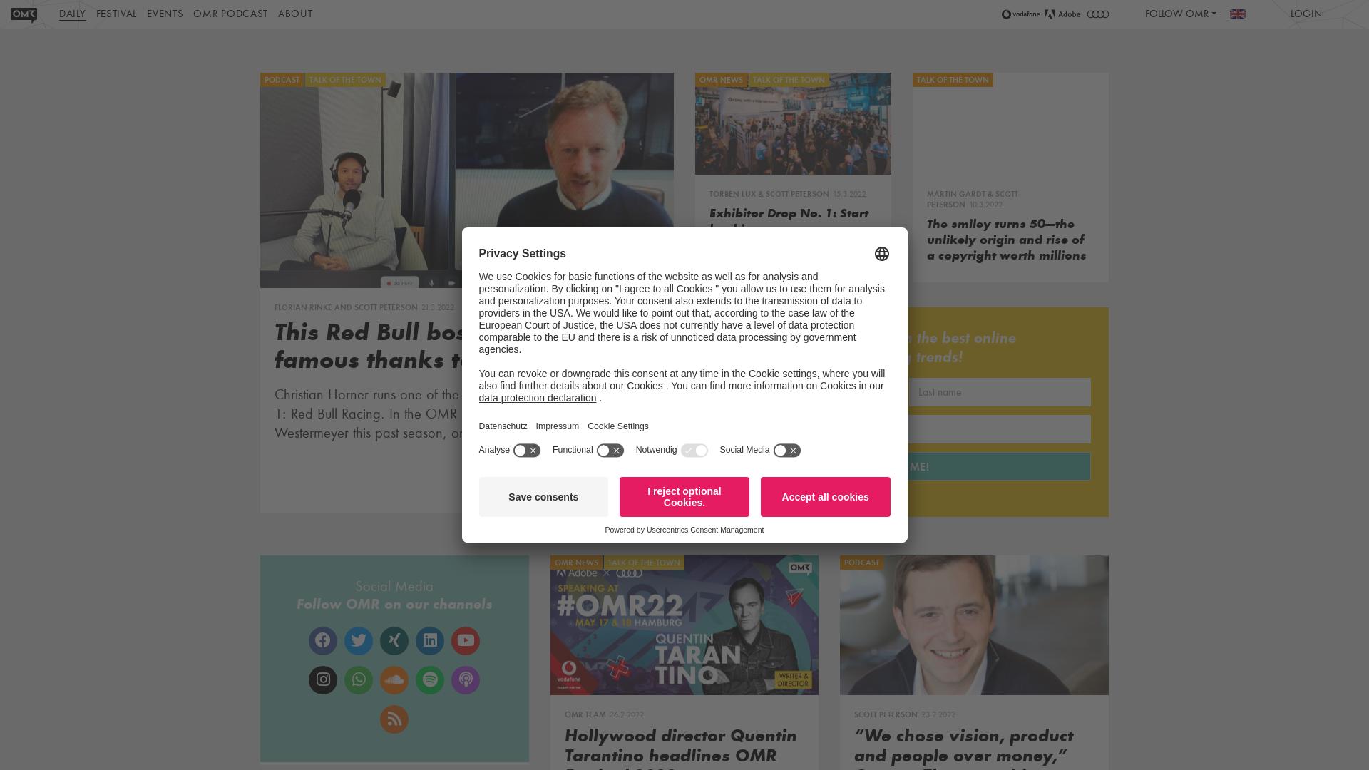 Website User Bewertung zu omr.com