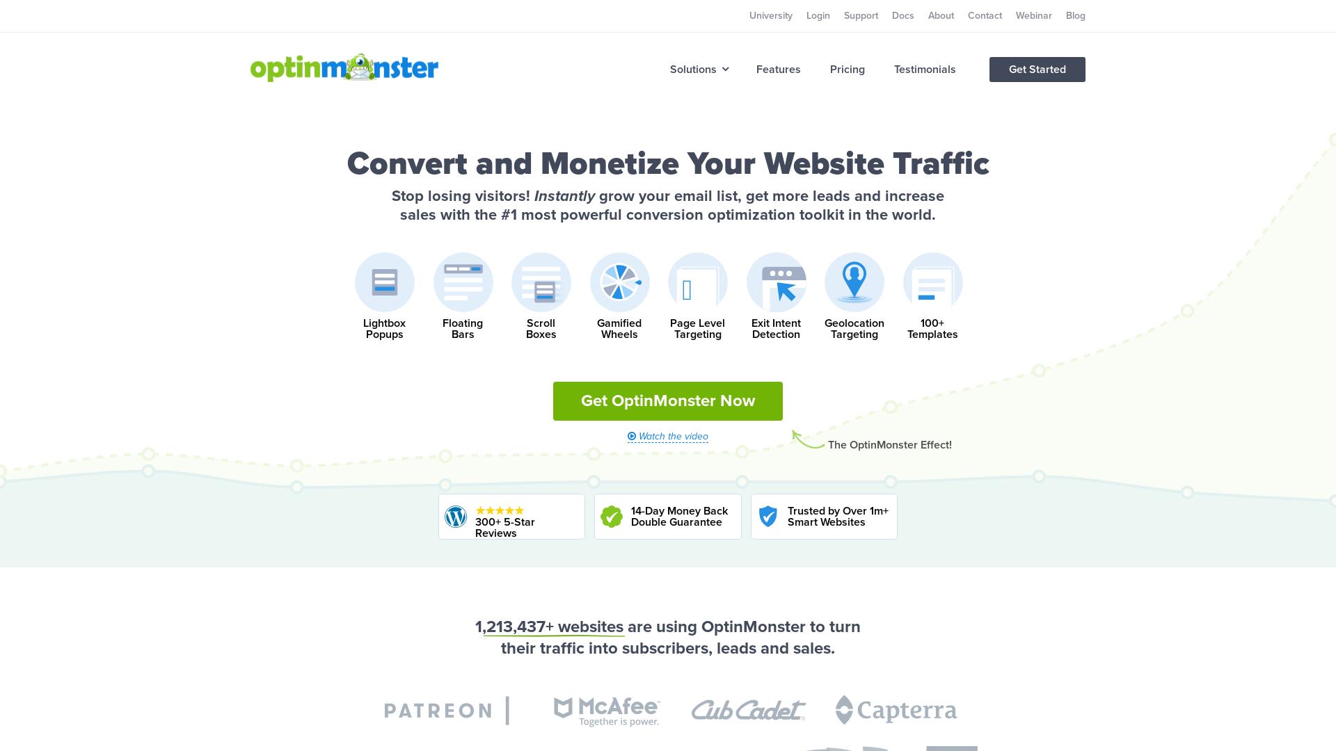 Website User Bewertung zu optinmonster.com