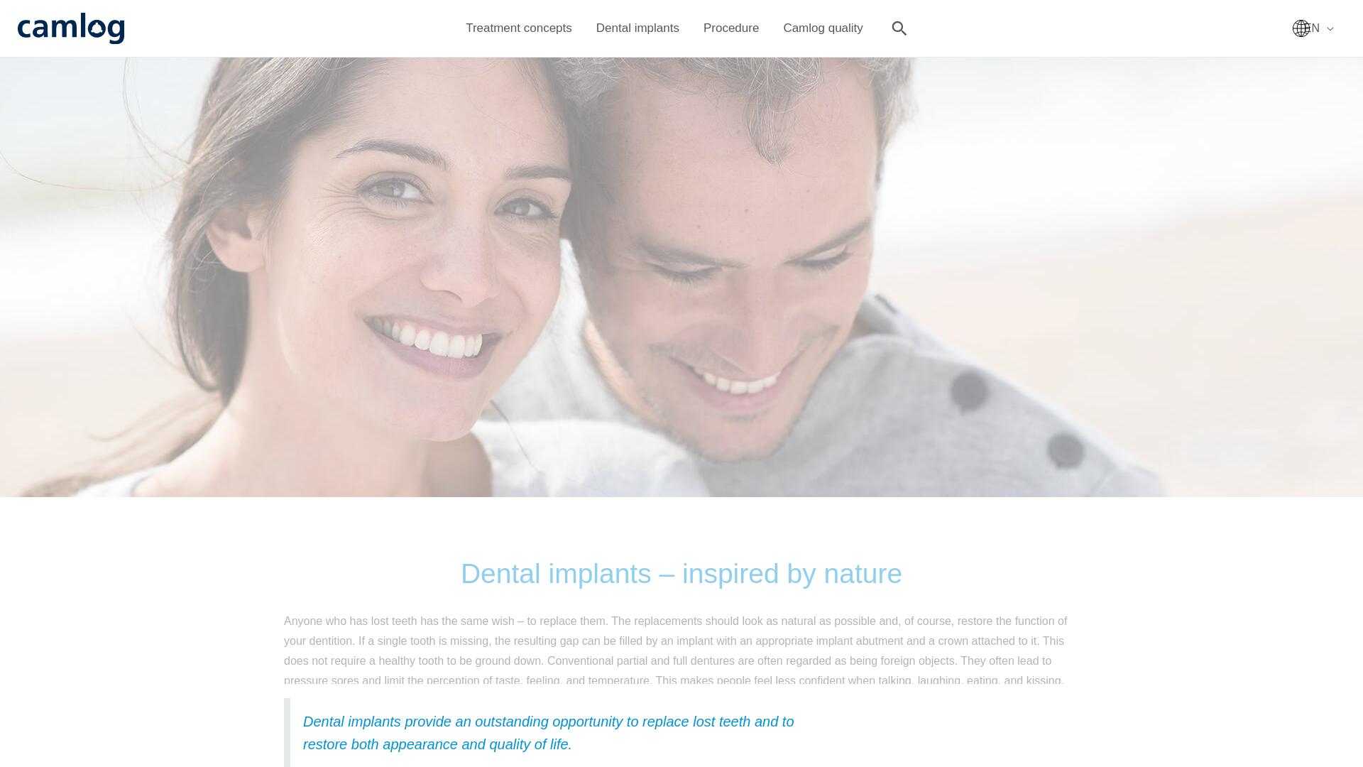 Website User Bewertung zu patients.camlog.com