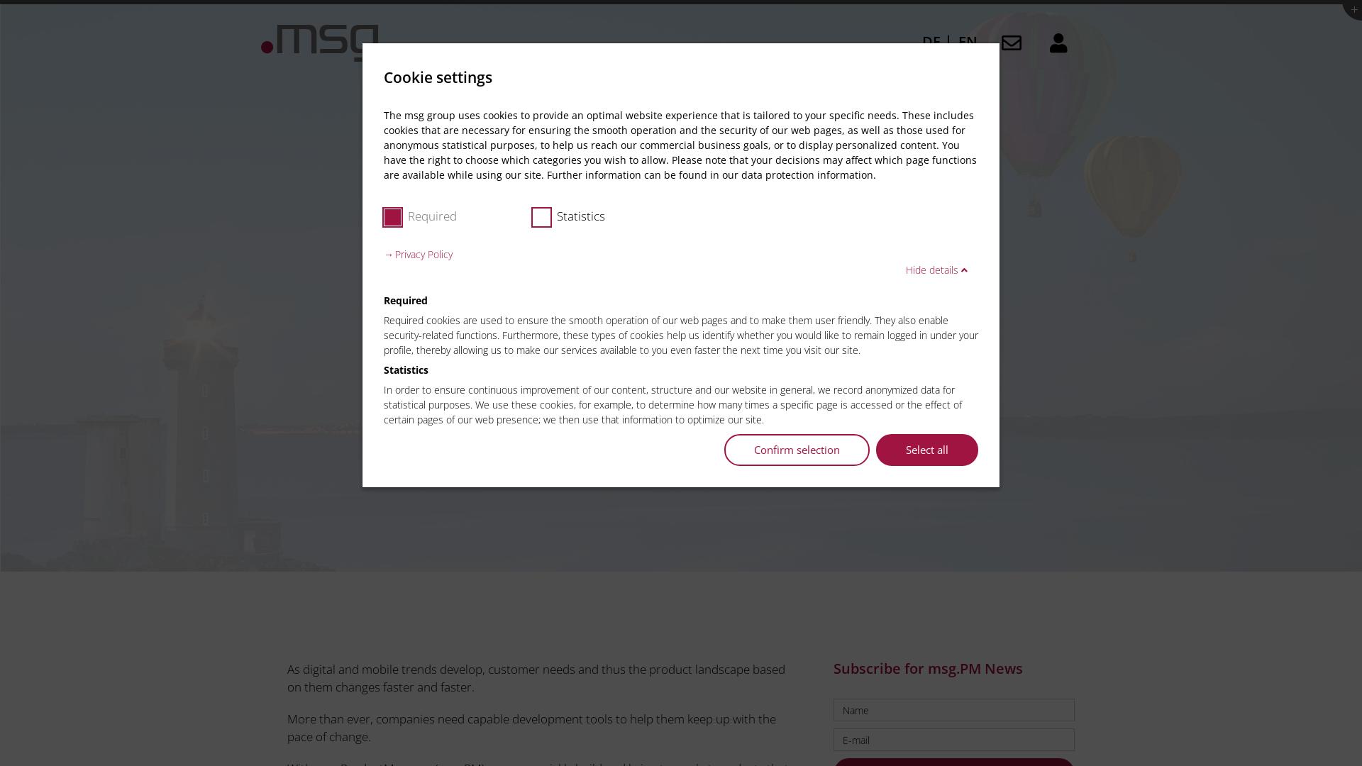 Website User Bewertung zu pm.msg.group