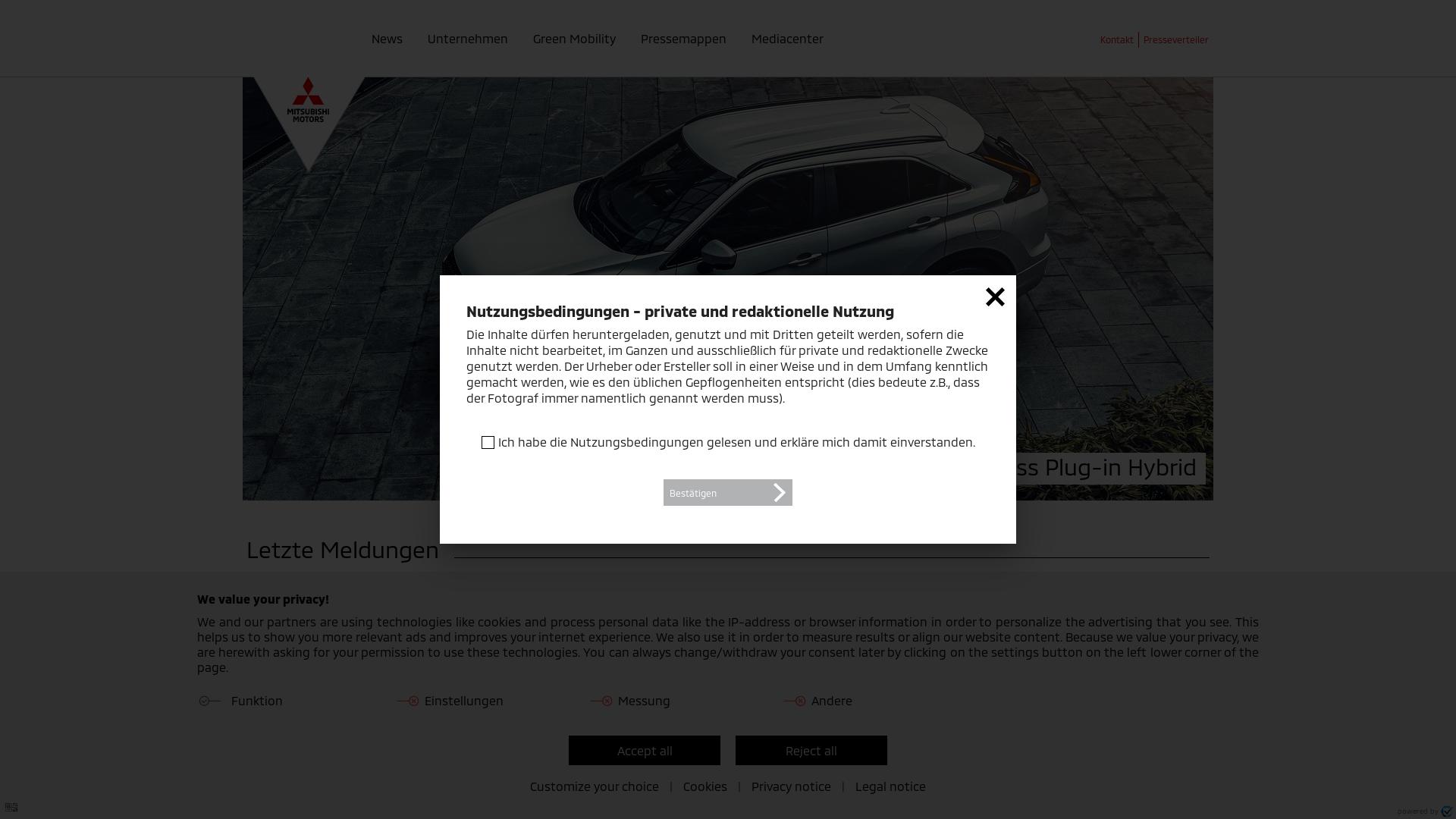 Website User Bewertung zu presse.mitsubishi-motors.de