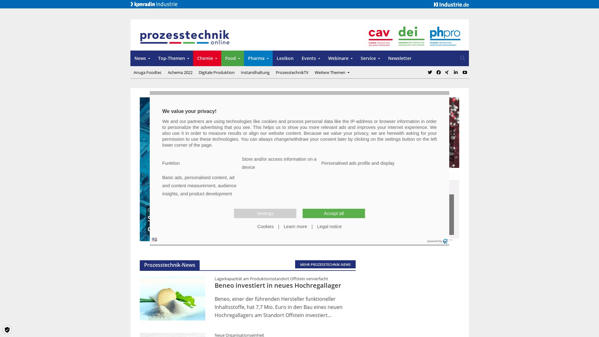 Website User Bewertung zu prozesstechnik.industrie.de