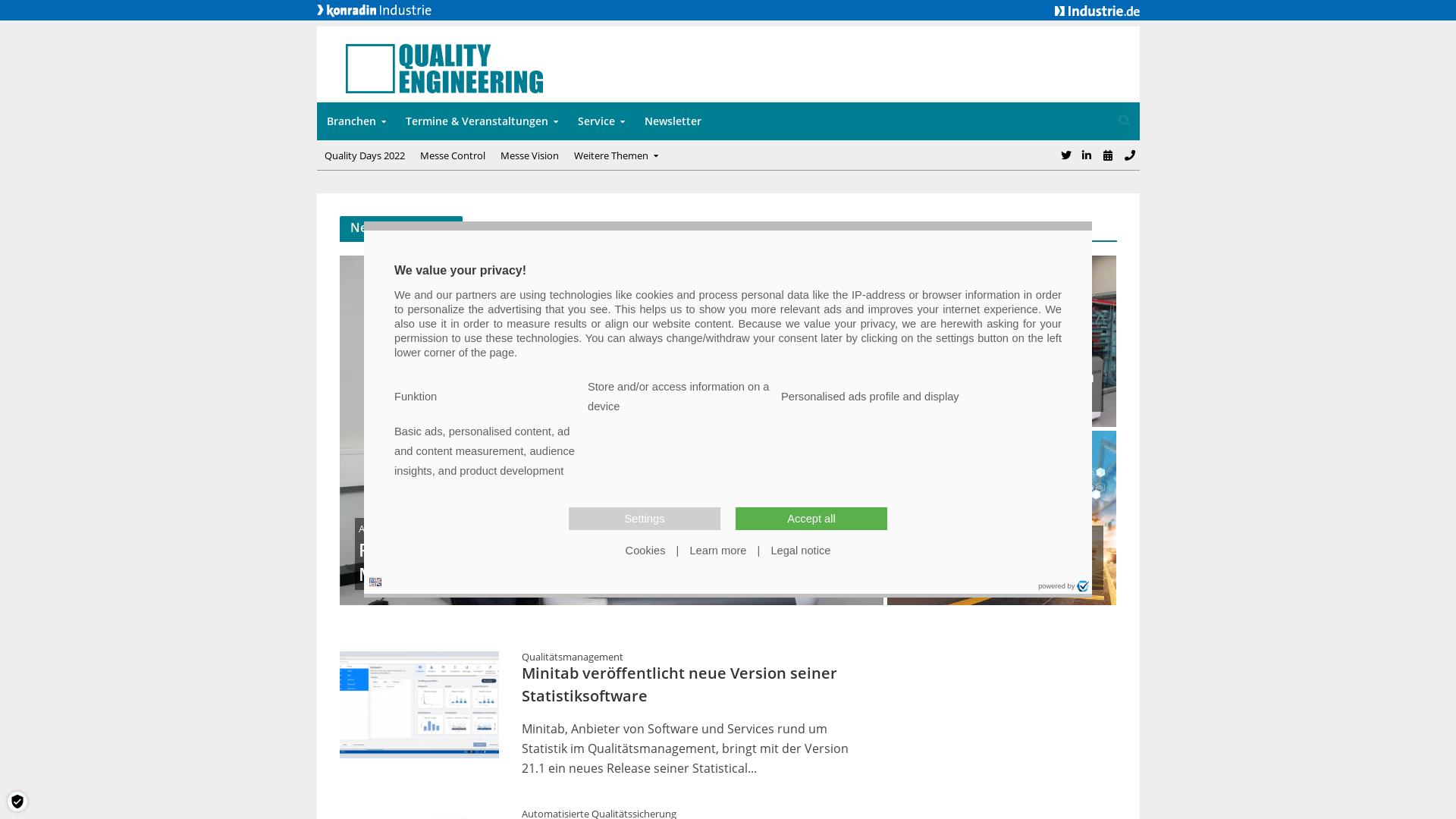 Website User Bewertung zu quality-engineering.industrie.de