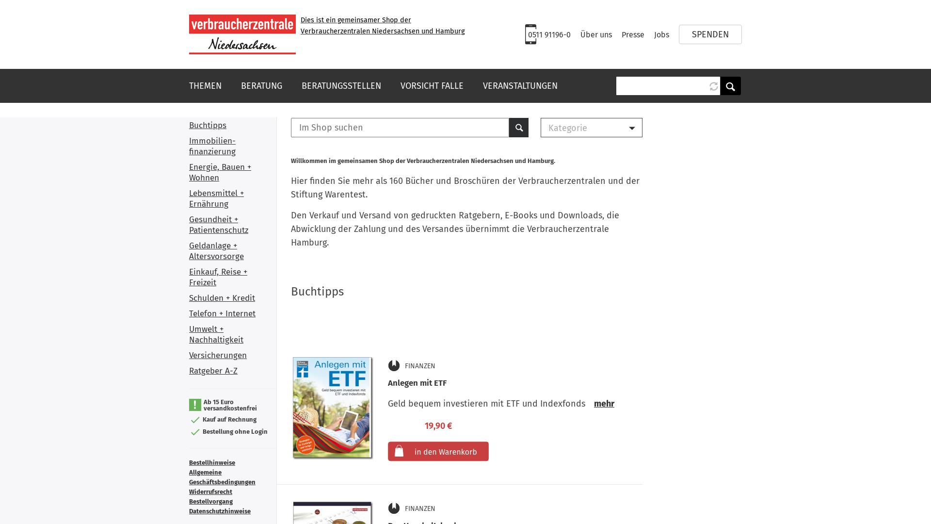 Website User Bewertung zu ratgeber.verbraucherzentrale-niedersachsen.de