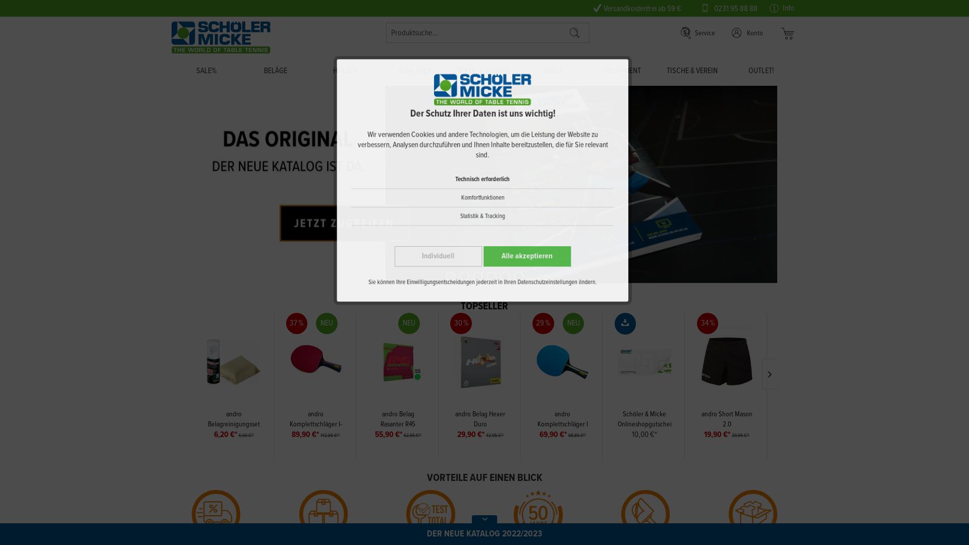 Website User Bewertung zu schoeler-micke.tabletennis-shop.de