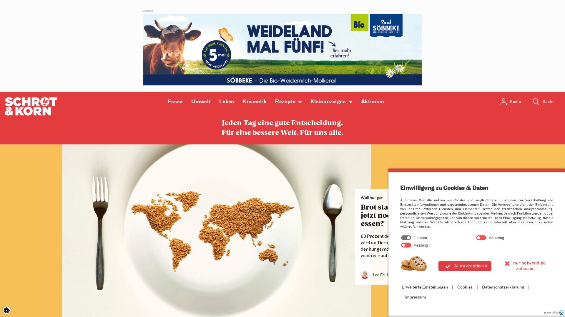 Website User Bewertung zu schrotundkorn.de
