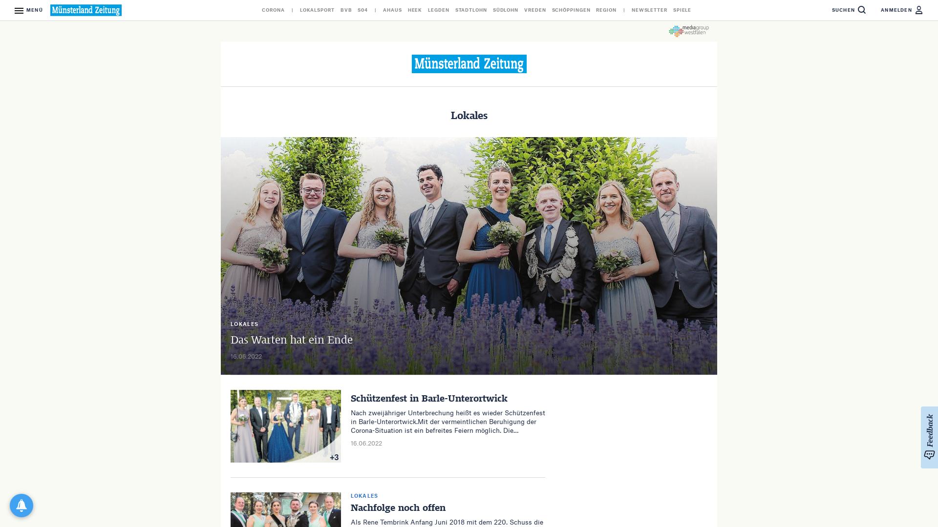 Website User Bewertung zu servicewelten.muensterlandzeitung.de