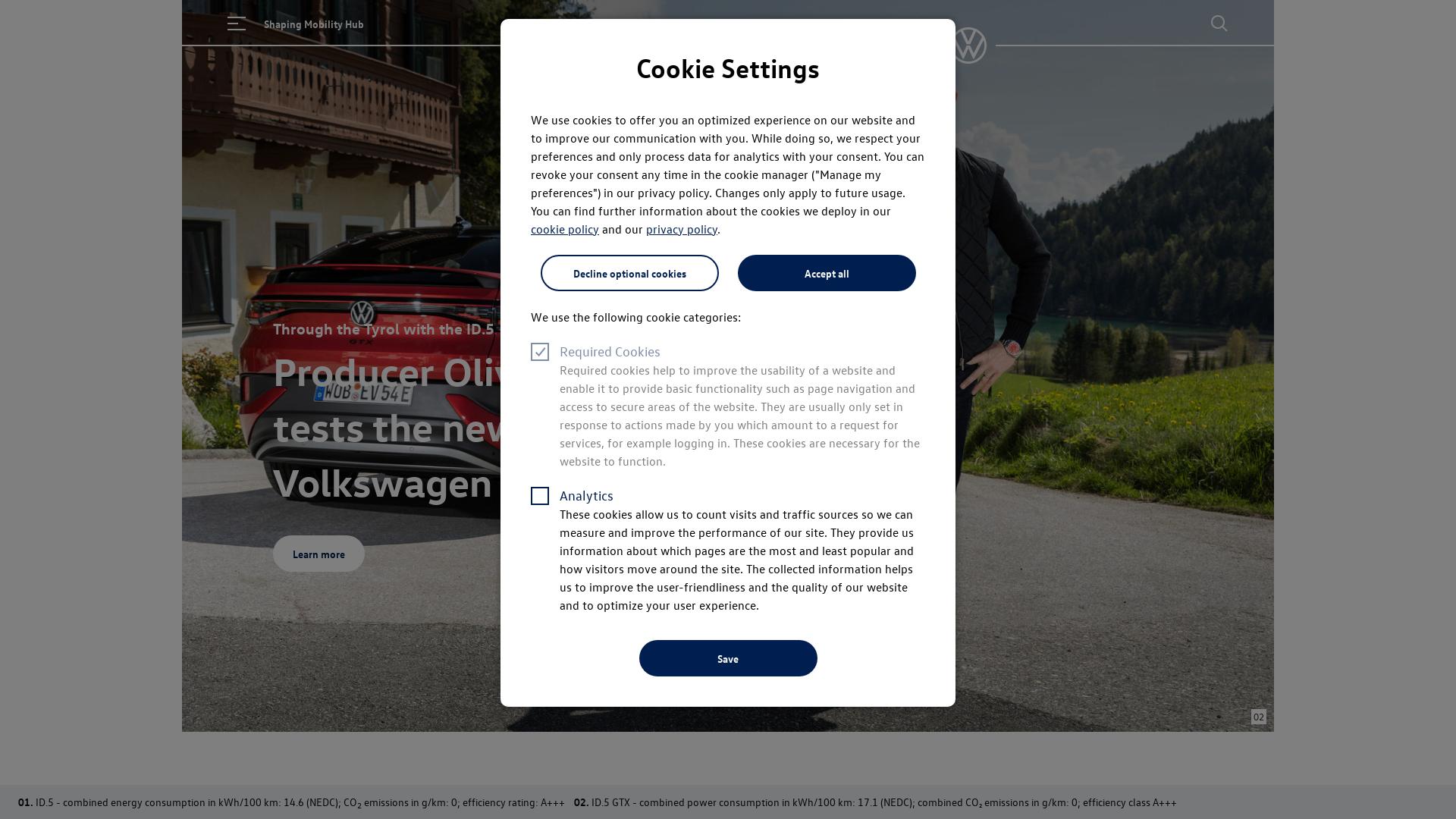 Website User Bewertung zu shaping-mobility.volkswagen.com