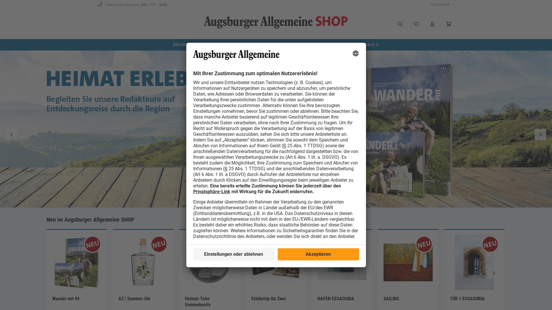 Website User Bewertung zu shop.augsburger-allgemeine.de