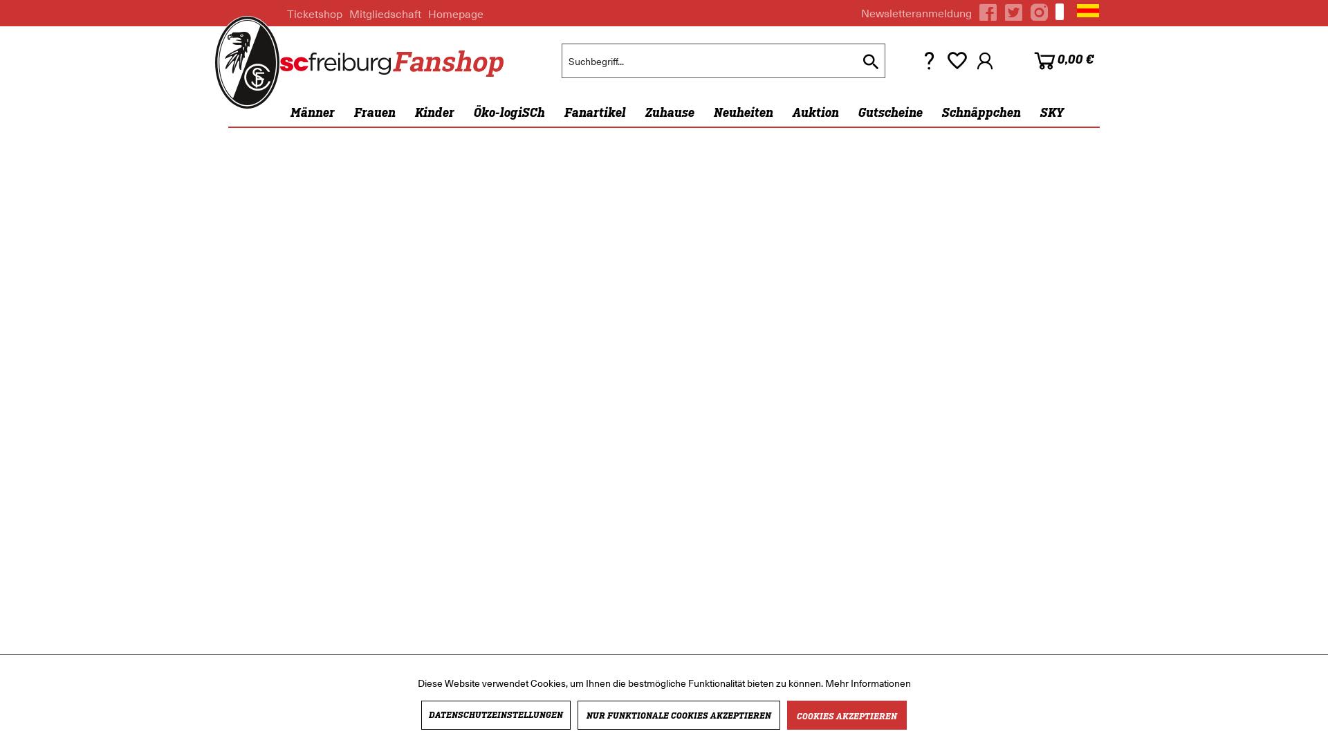 Website User Bewertung zu shop.scfreiburg.com