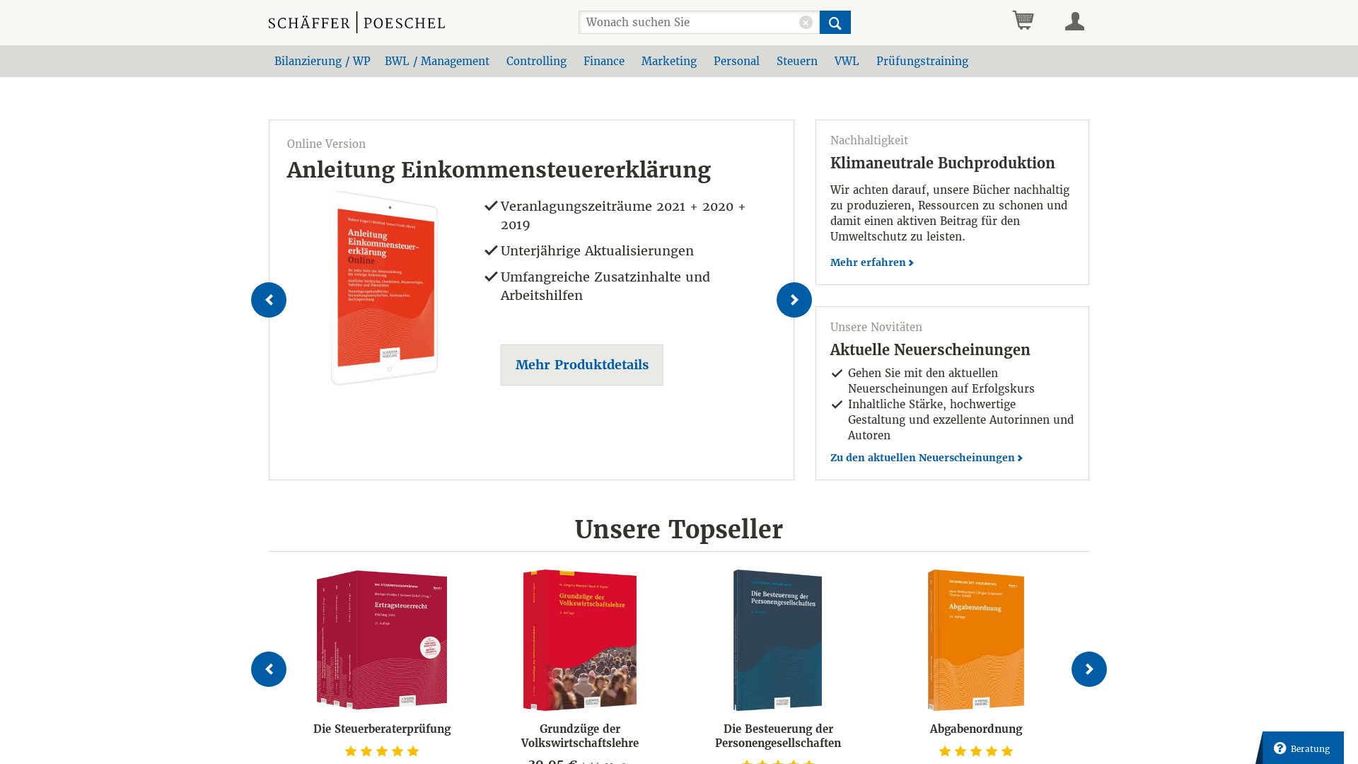 Website User Bewertung zu shop.schaeffer-poeschel.de