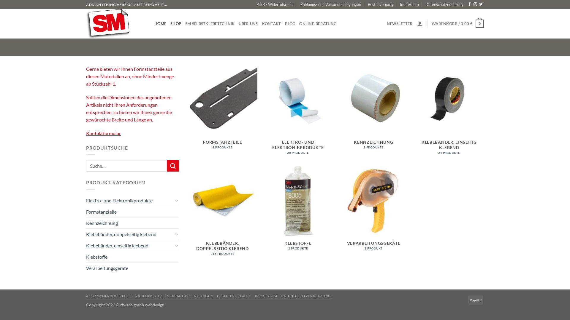 Website User Bewertung zu shop.sm-selbstklebetechnik.de
