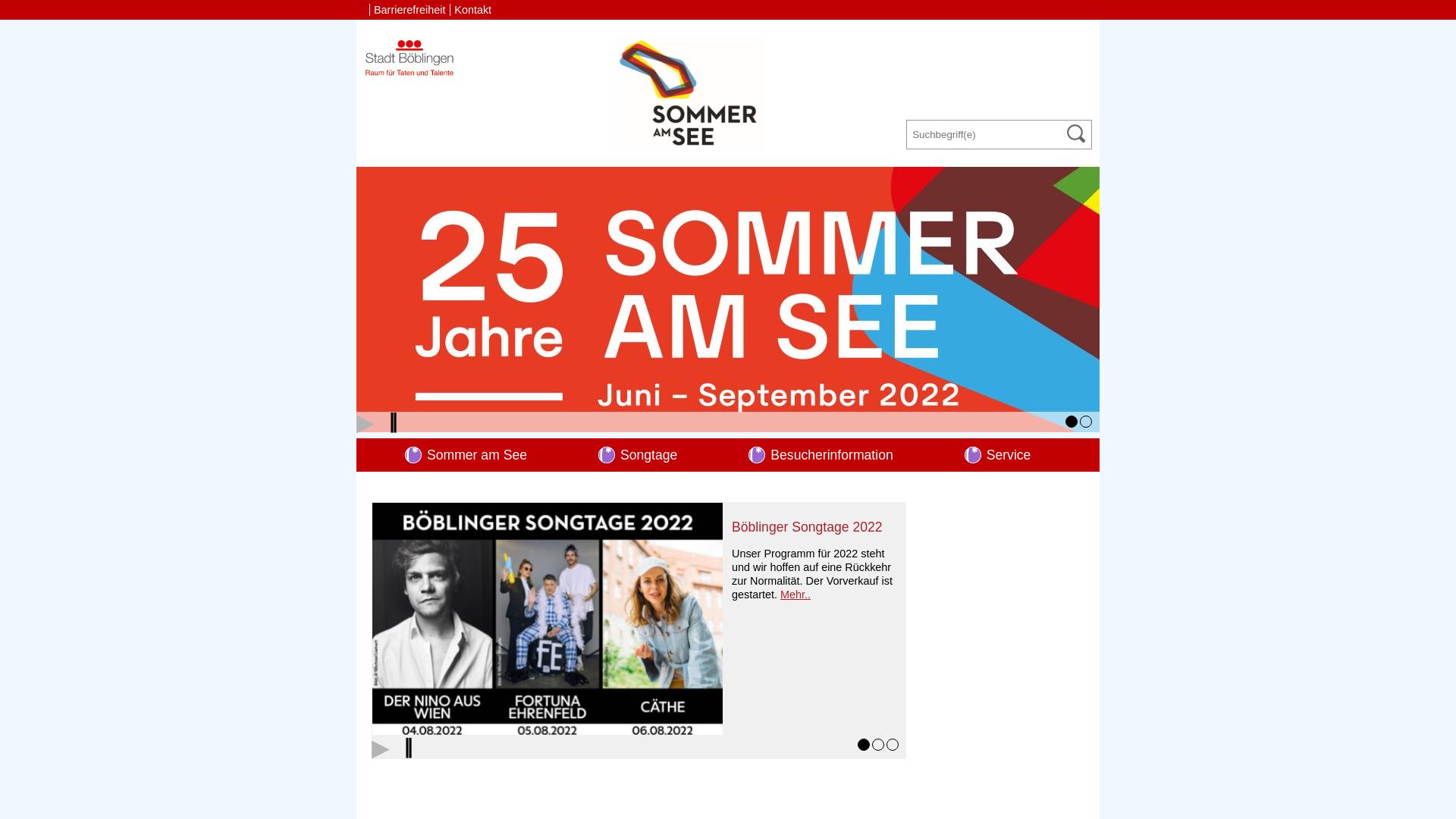 Website User Bewertung zu sommeramsee.boeblingen.de