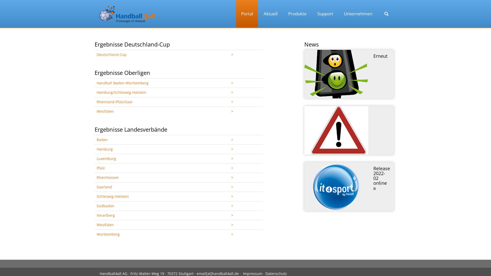Website User Bewertung zu spo.handball4all.de