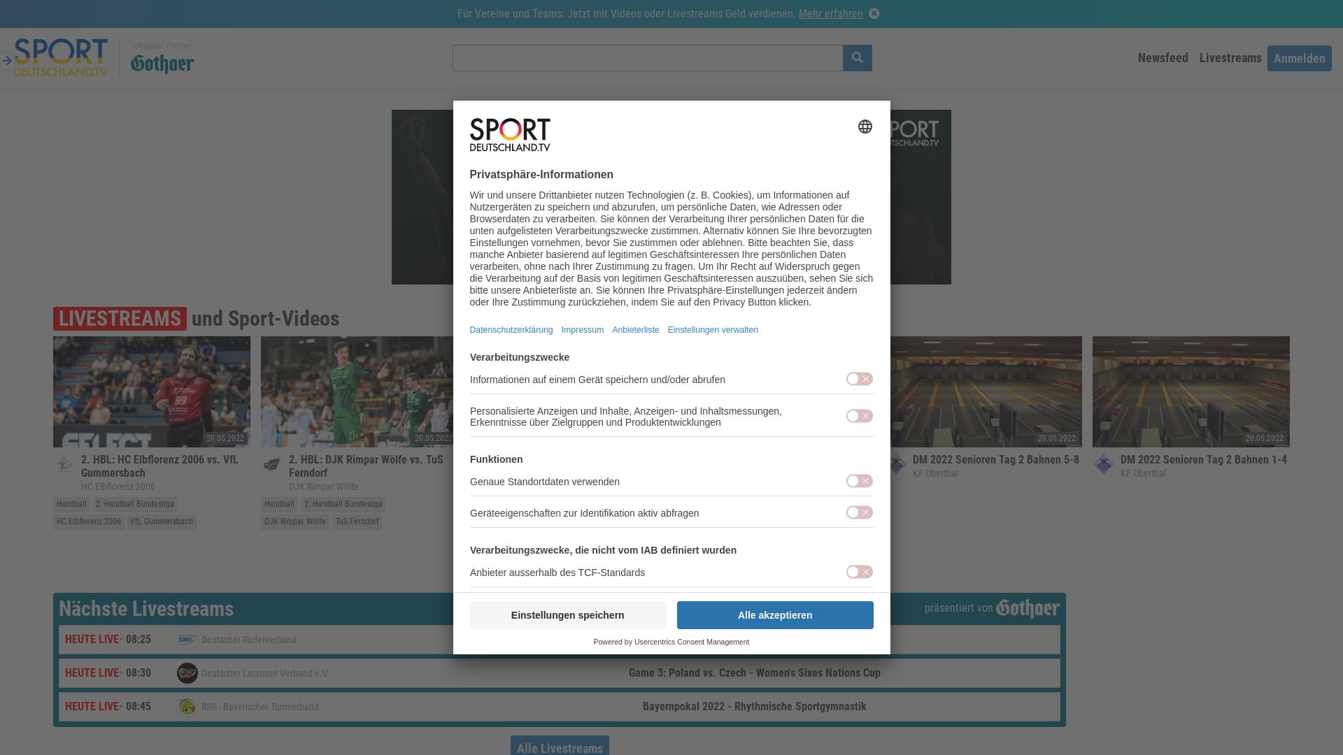 Website User Bewertung zu sportdeutschland.tv