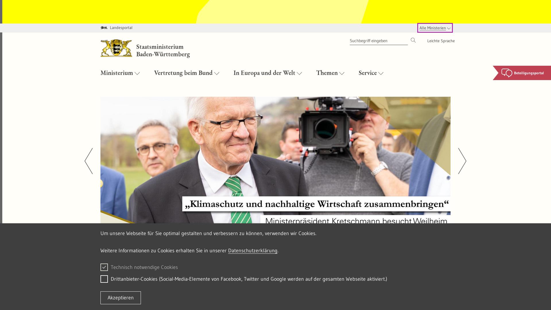 Website User Bewertung zu stm.baden-wuerttemberg.de