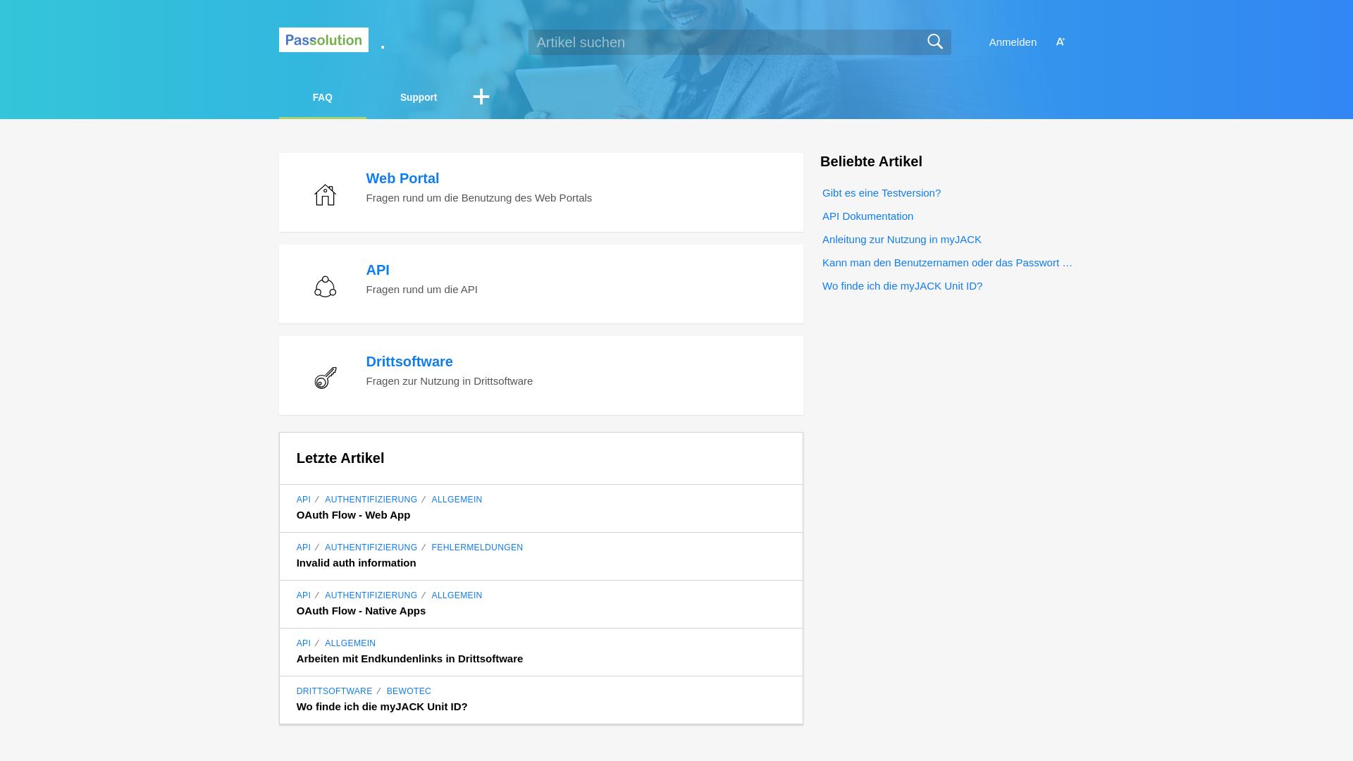 Website User Bewertung zu support.passolution.de