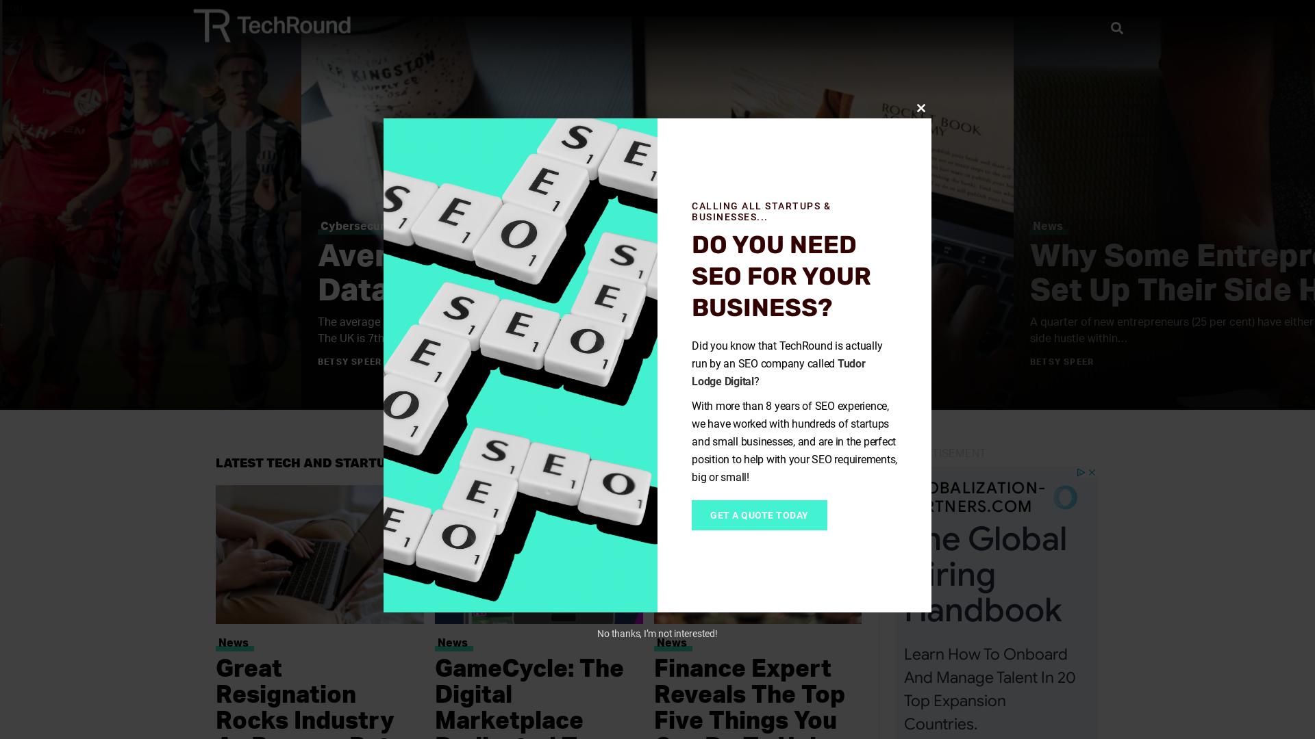 Website User Bewertung zu techround.co.uk