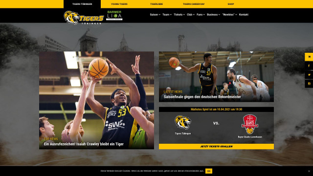 Website User Bewertung zu tigers-tuebingen.de