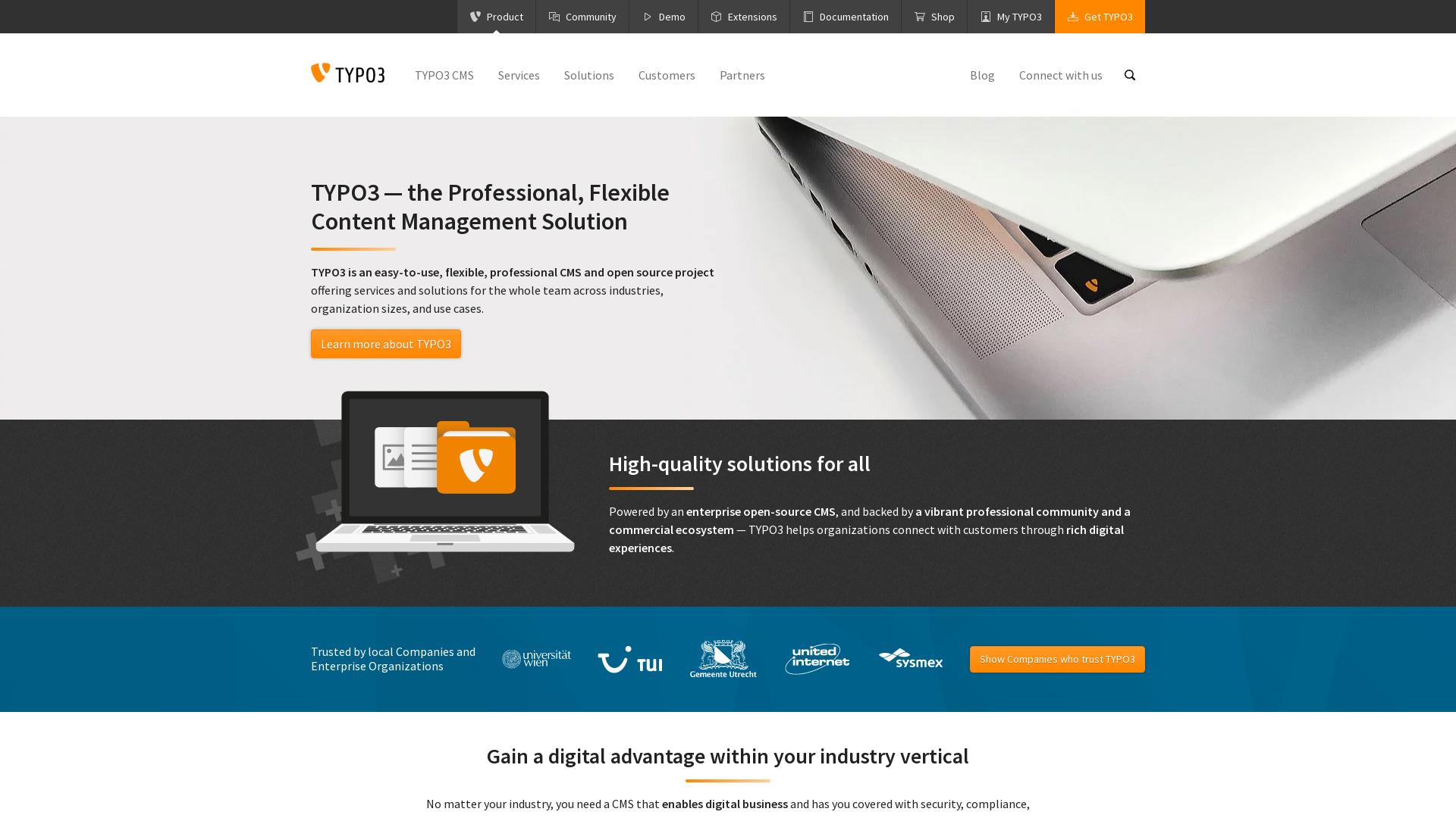 Website User Bewertung zu typo3.com