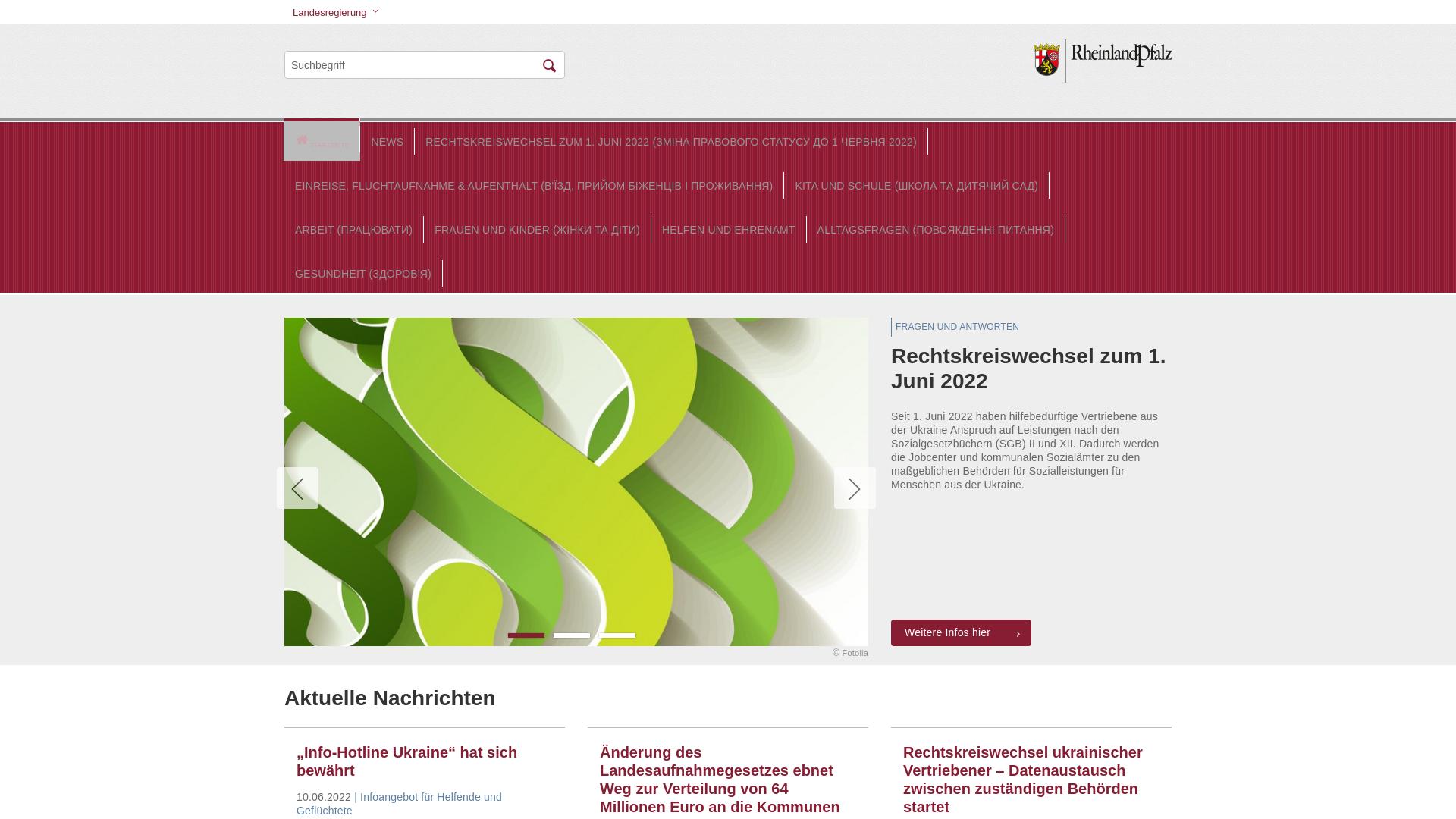 Website User Bewertung zu ukraine.rlp.de