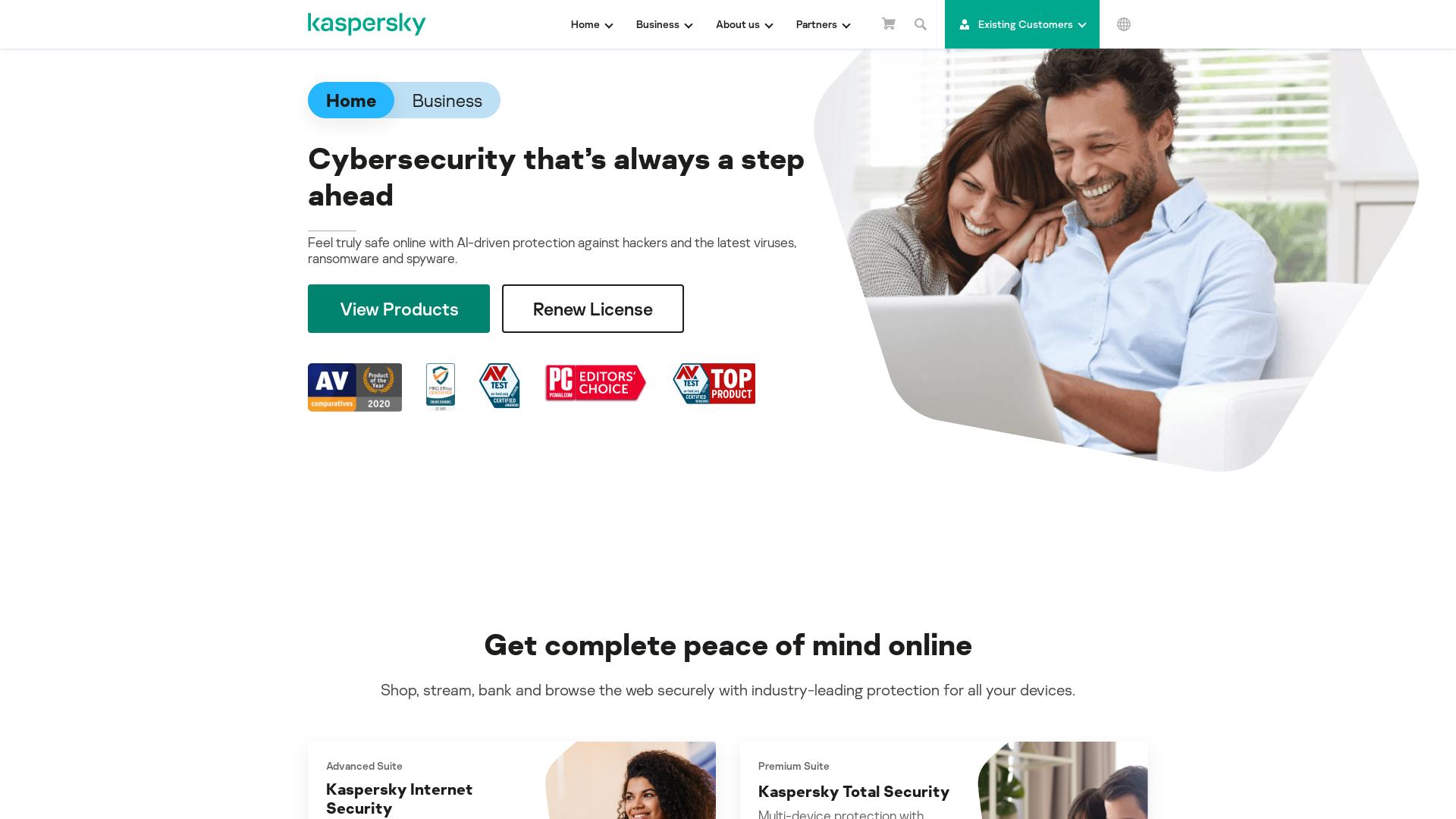 Website User Bewertung zu usa.kaspersky.com