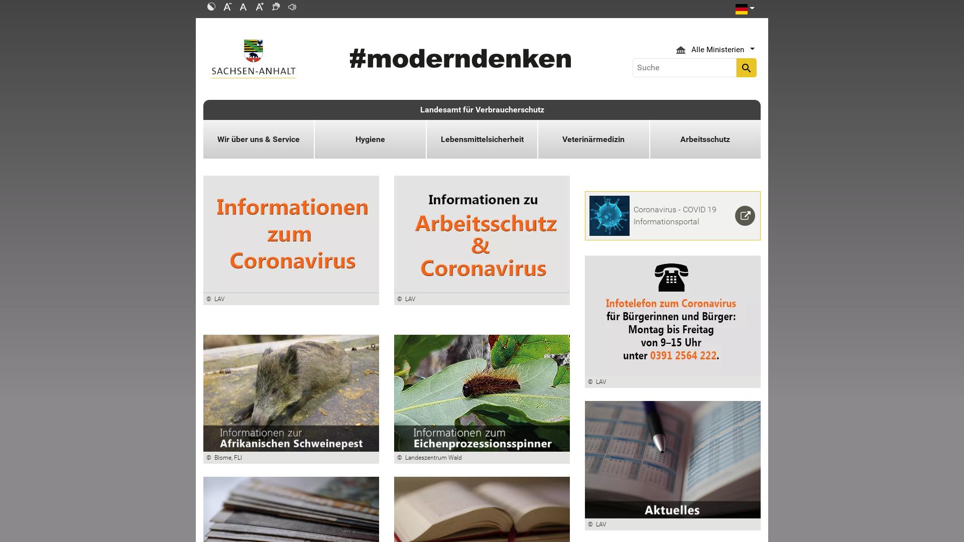 Website User Bewertung zu verbraucherschutz.sachsen-anhalt.de