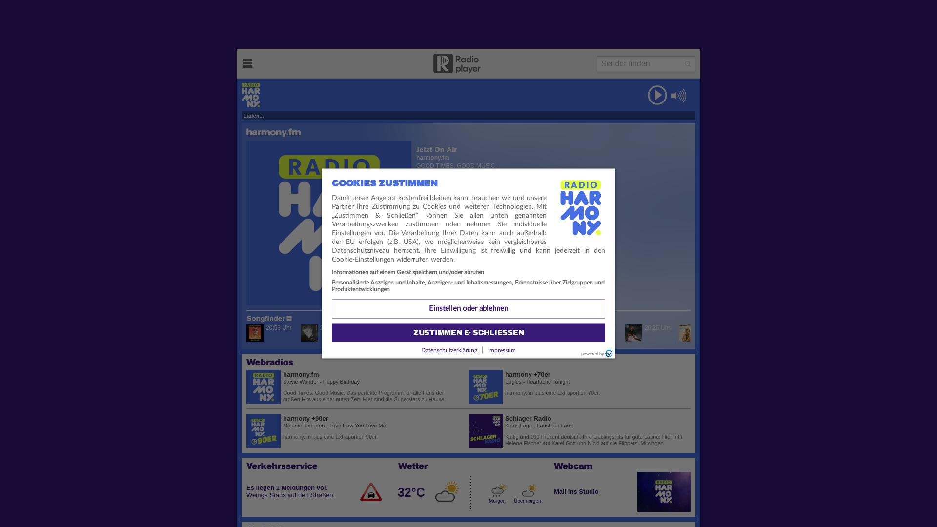 Website User Bewertung zu webradio.harmonyfm.de