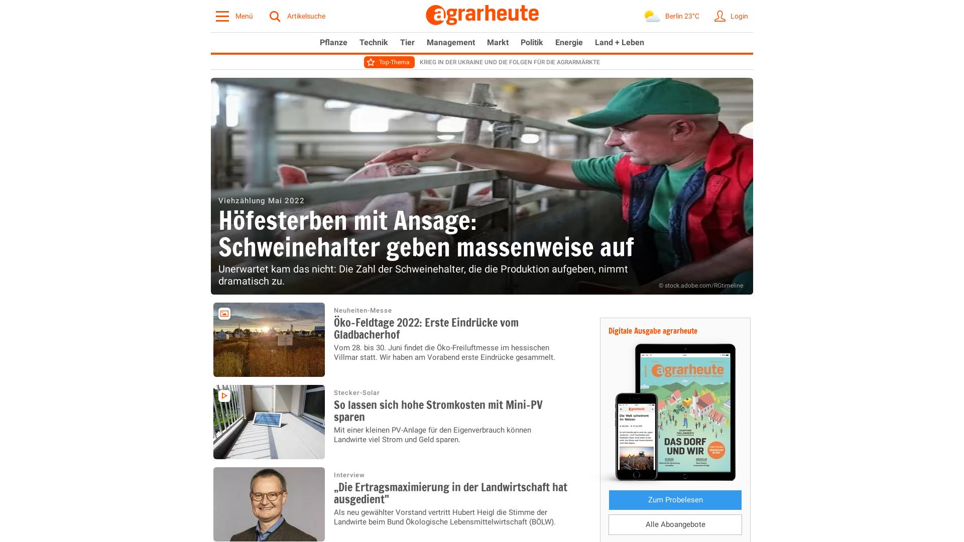 Website User Bewertung zu www.agrarheute.com