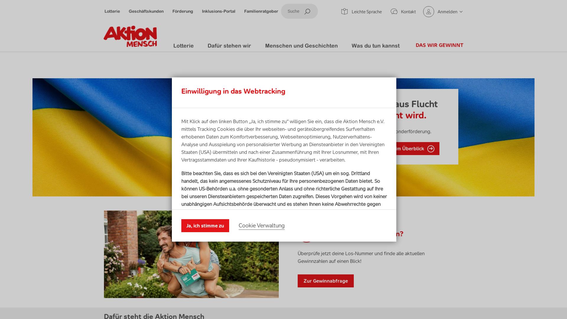 Website User Bewertung zu www.aktion-mensch.de