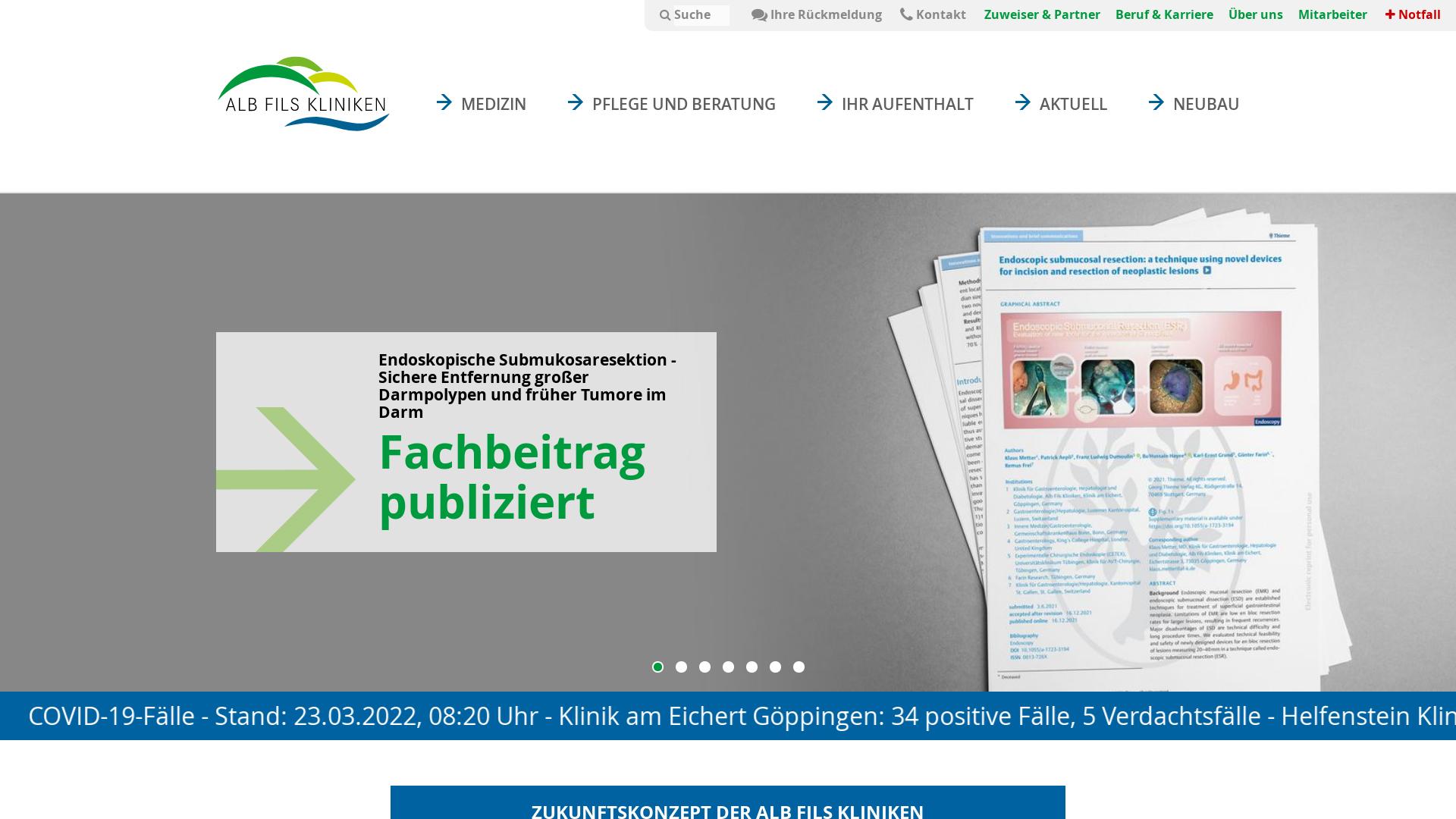 Website User Bewertung zu www.alb-fils-kliniken.de
