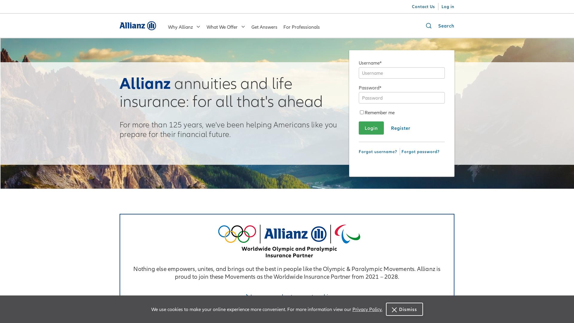 Website User Bewertung zu www.allianzlife.com