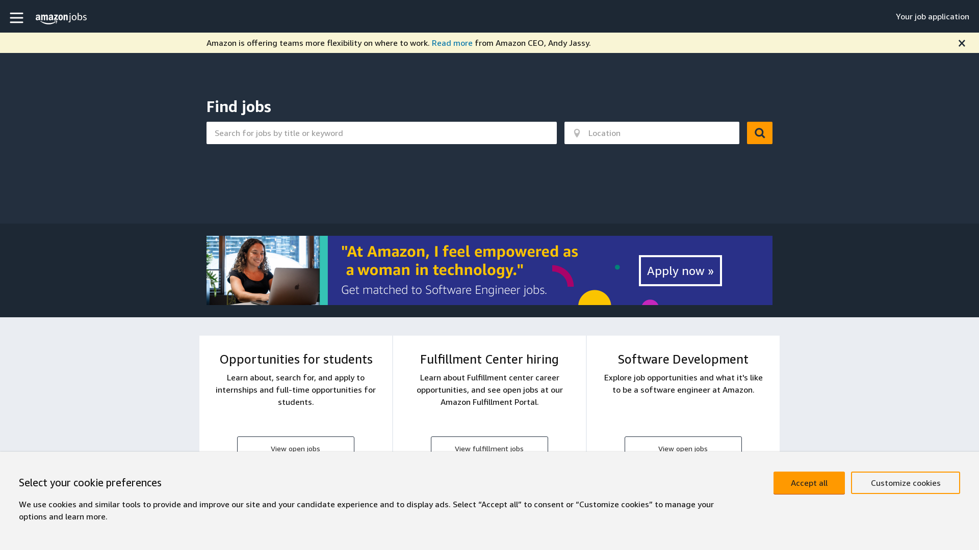 Website User Bewertung zu www.amazon.jobs