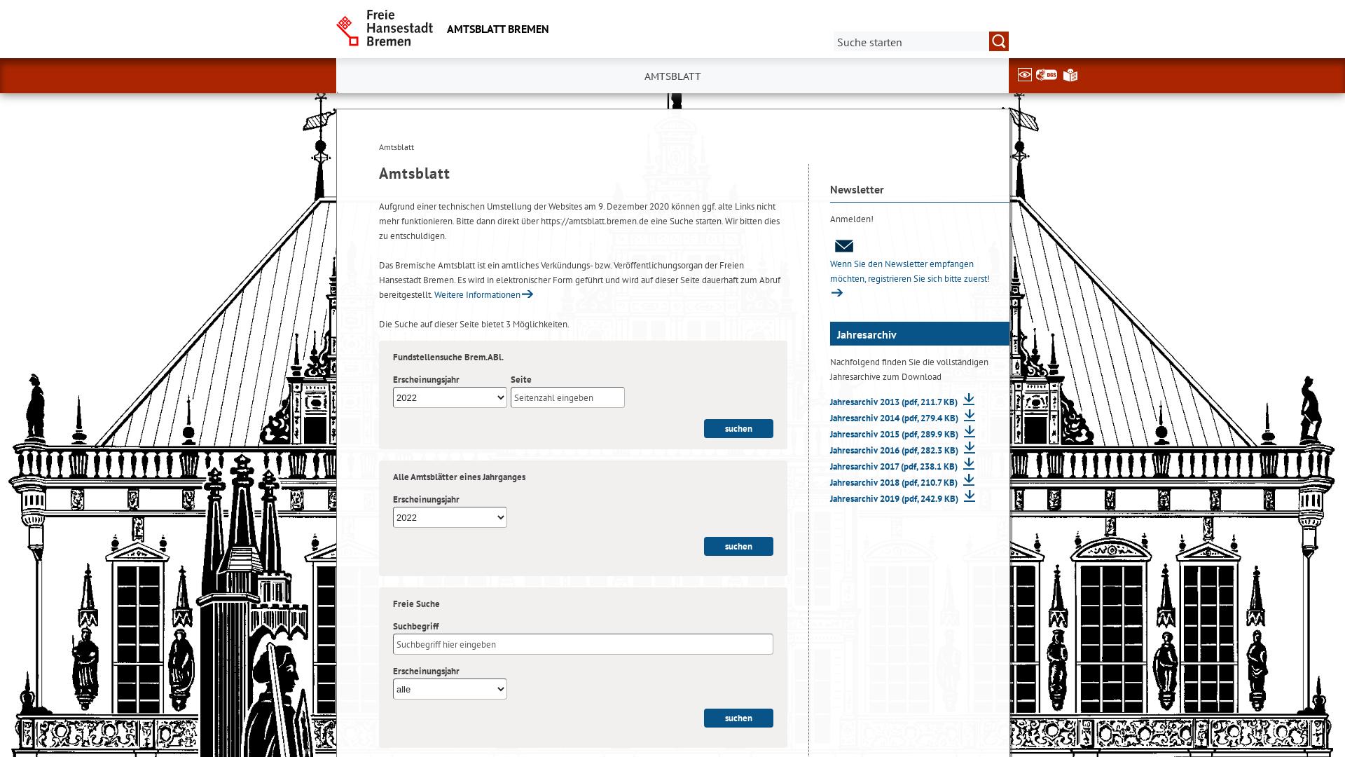 Website User Bewertung zu www.amtsblatt.bremen.de