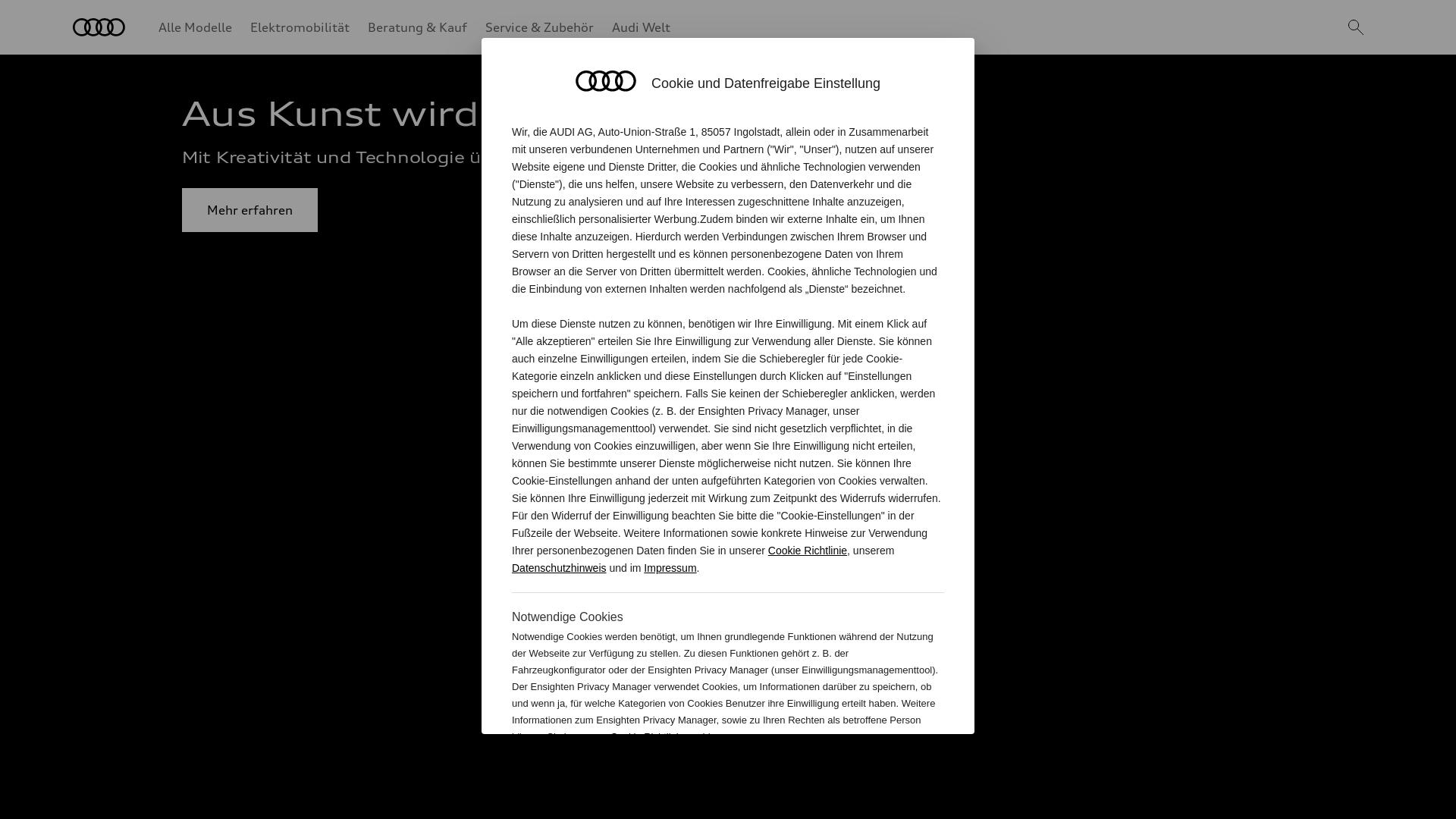 Website User Bewertung zu www.audi.de