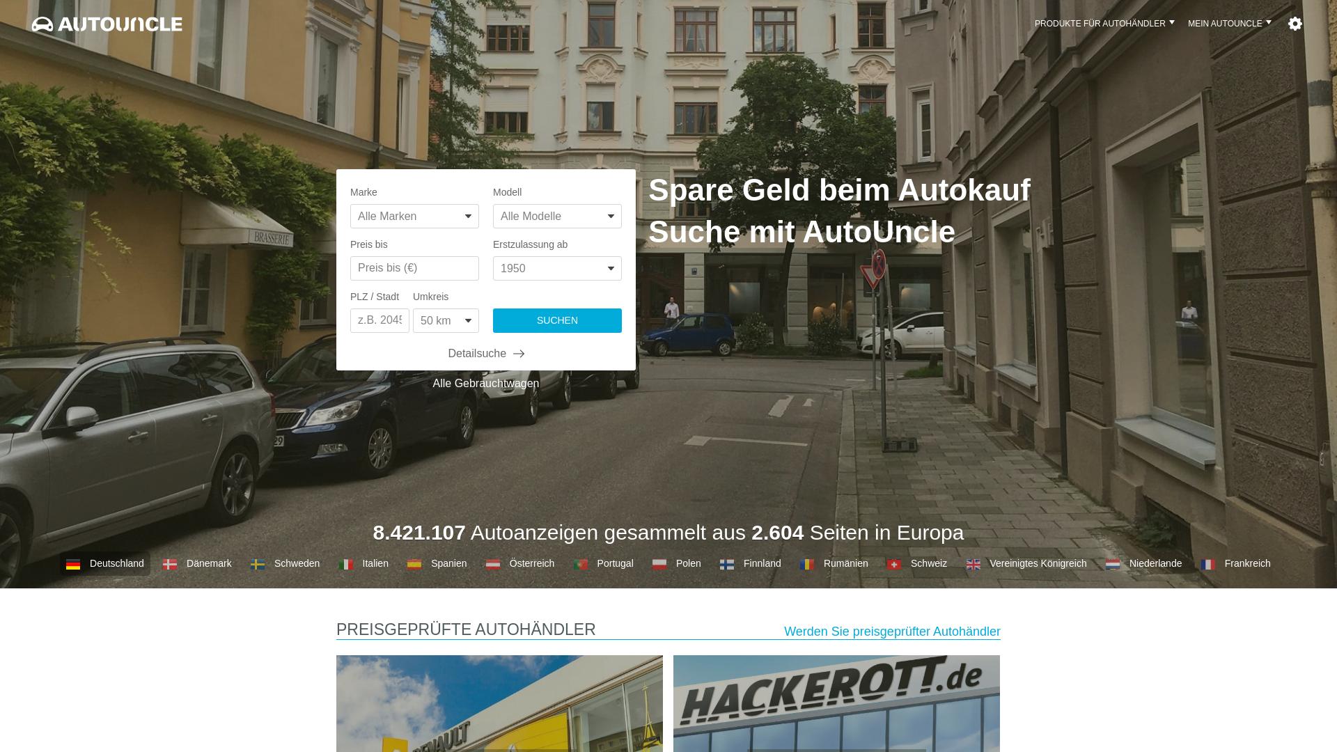 Website User Bewertung zu www.autouncle.de
